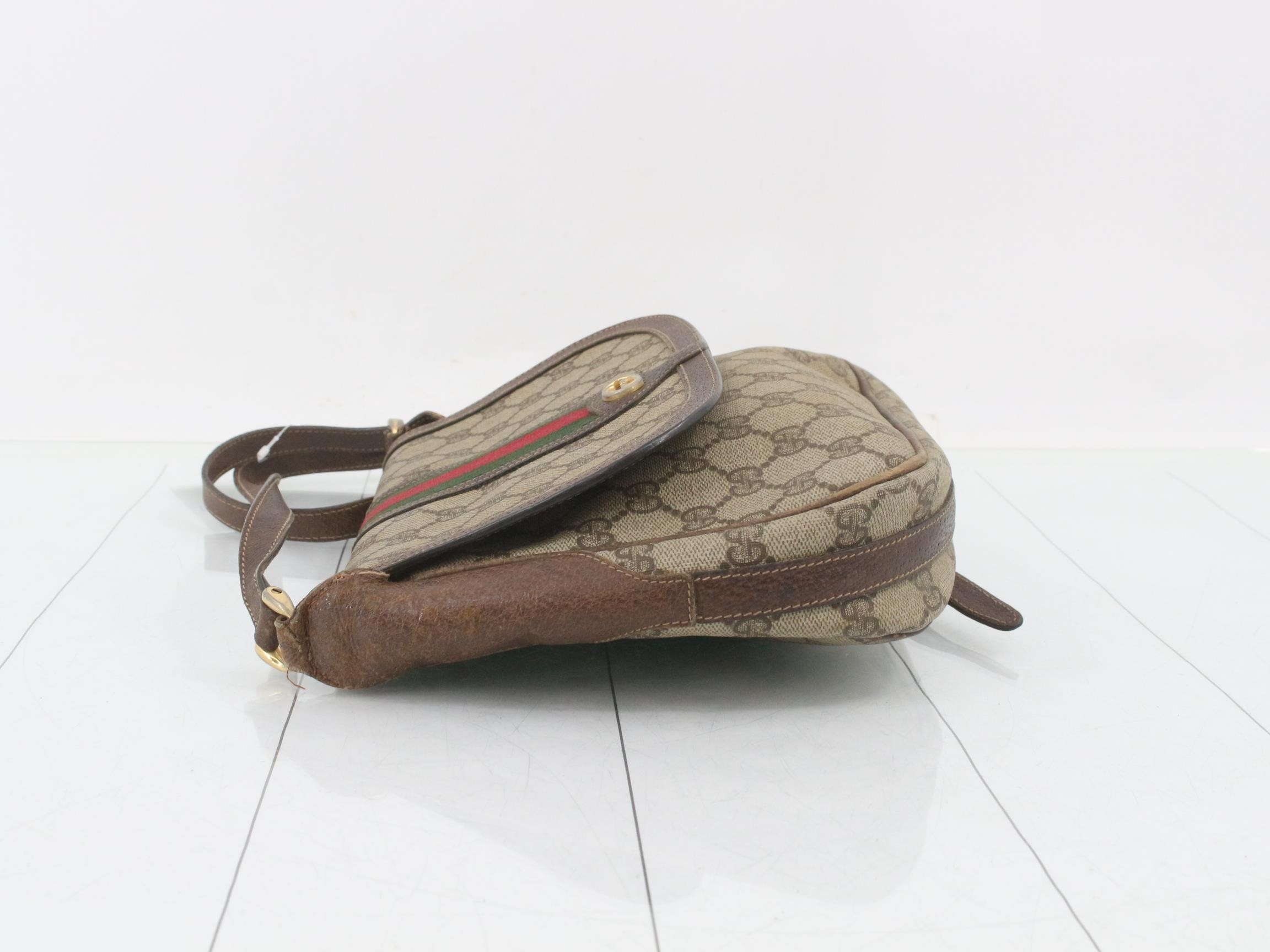 Vintage Gucci shoulder bag, Sherry, flap. — view 4