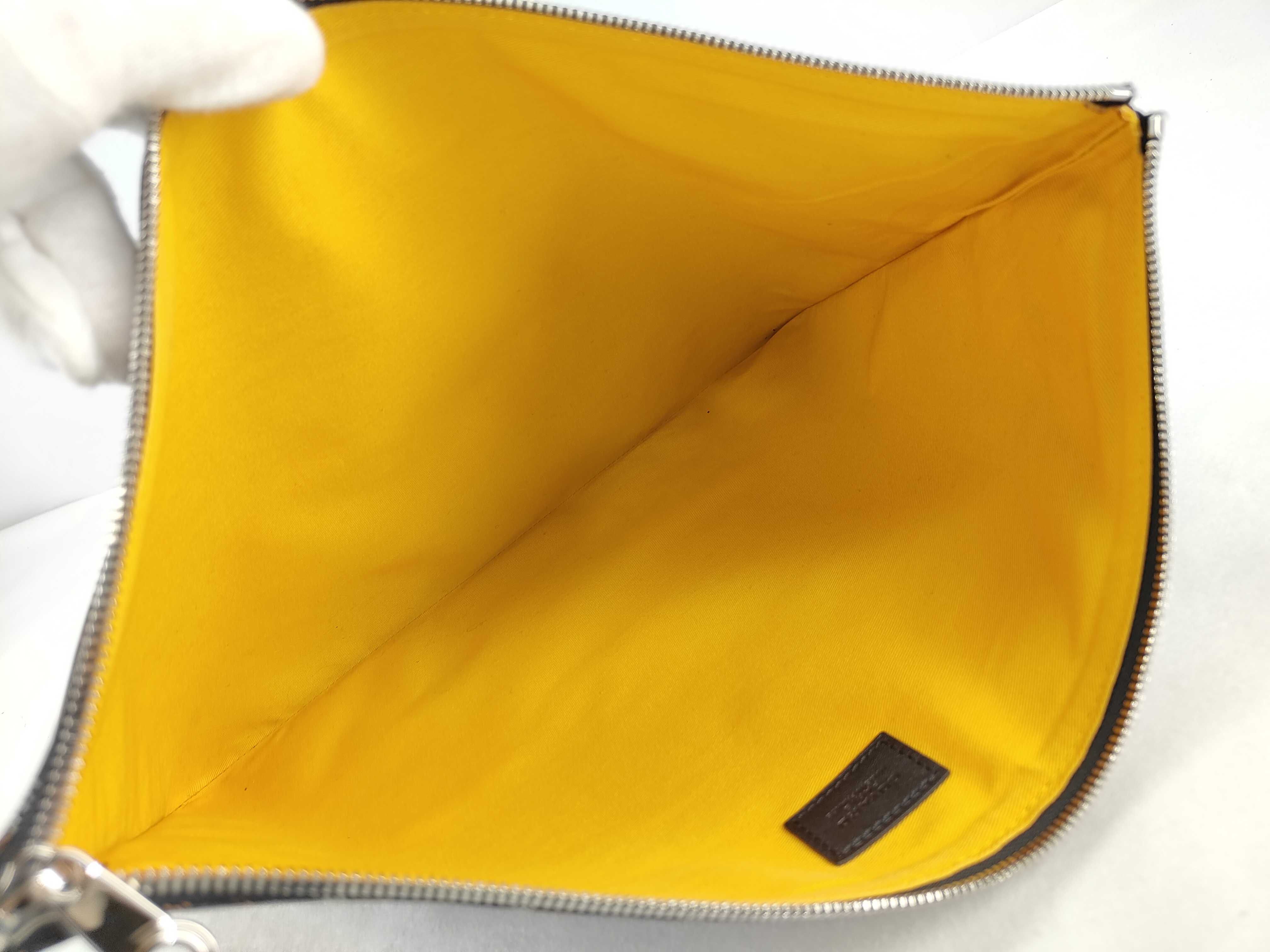 Sena GM PVC Clutch Bag, Brown — view 7