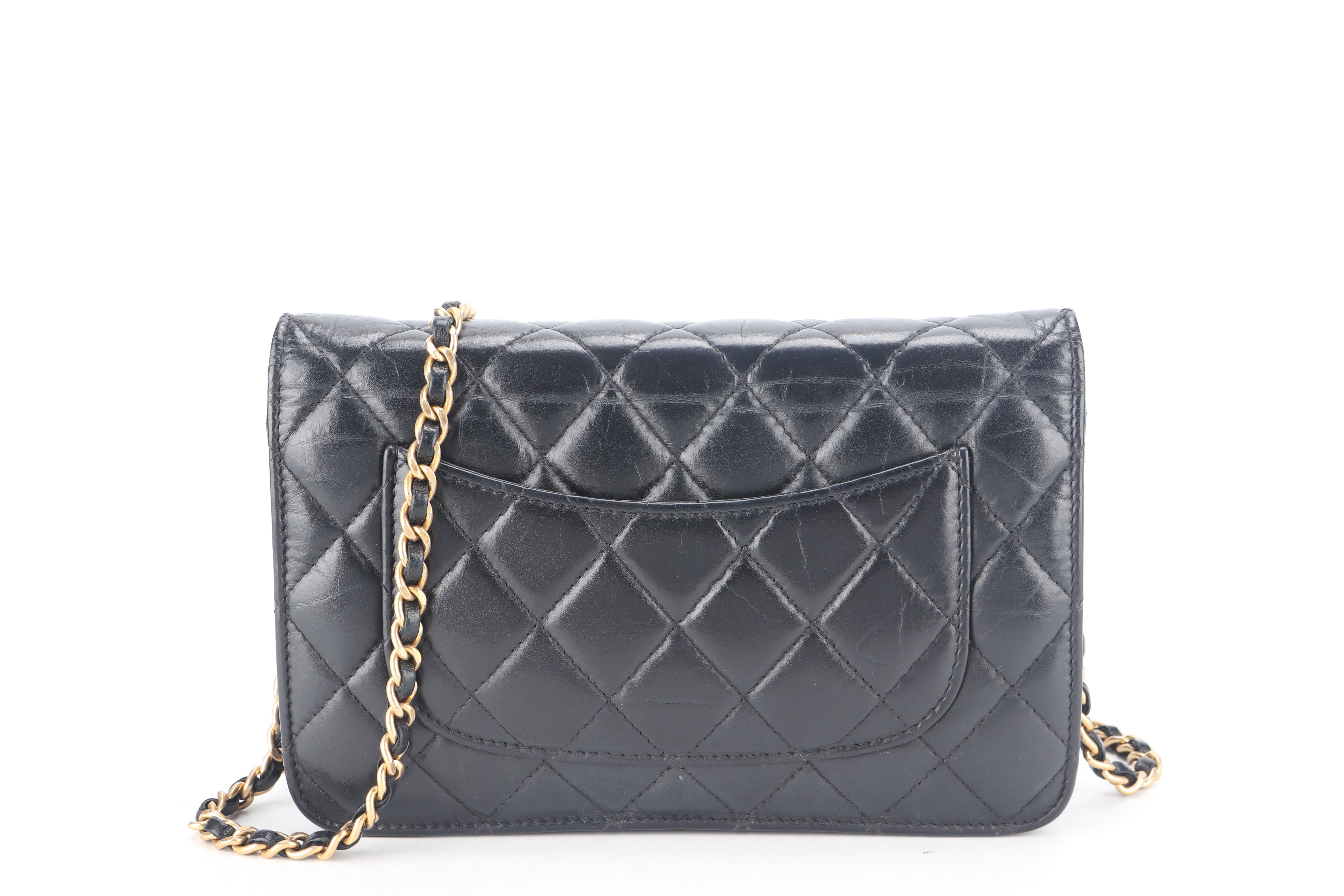 WOC BLACK QUILTED LAMBSKIN GHW — view 2