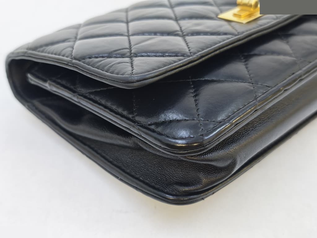 WOC BLACK QUILTED LAMBSKIN GHW — view 5