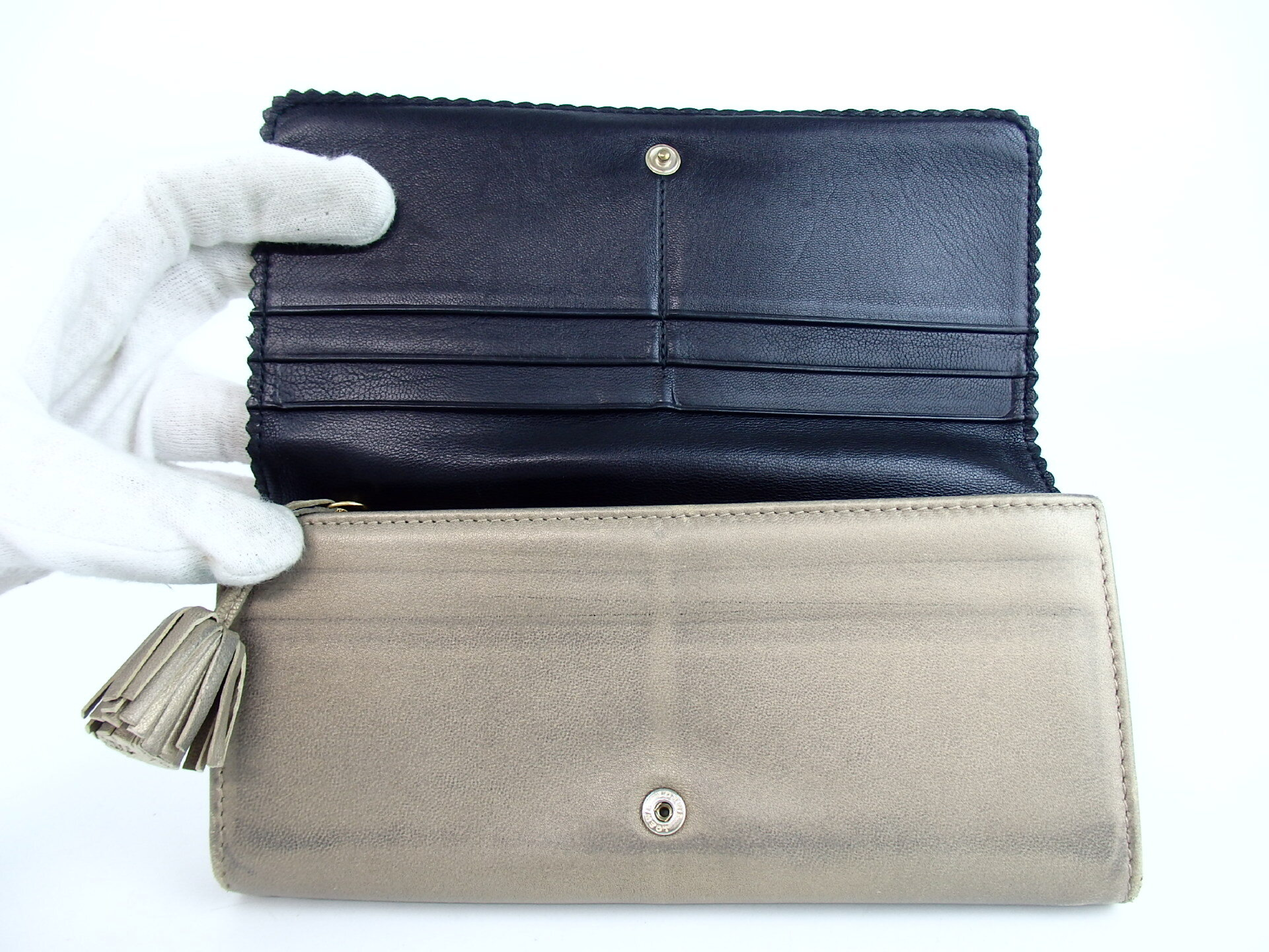 Anagram Tassel Charm Long Wallet — view 7