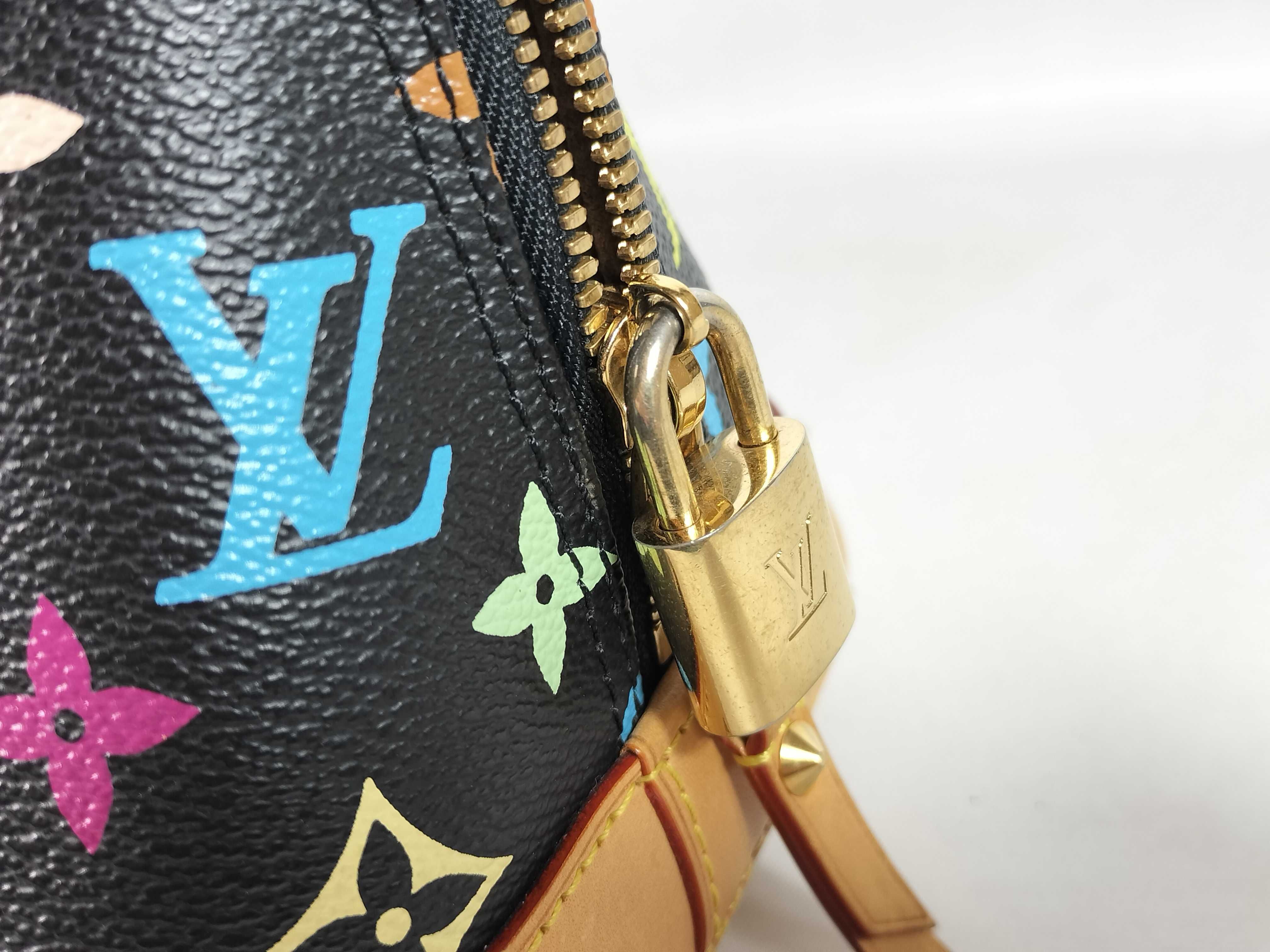 Monogram Multicolor Louis Vuitton Alma Black Multicolor Handbag — view 8