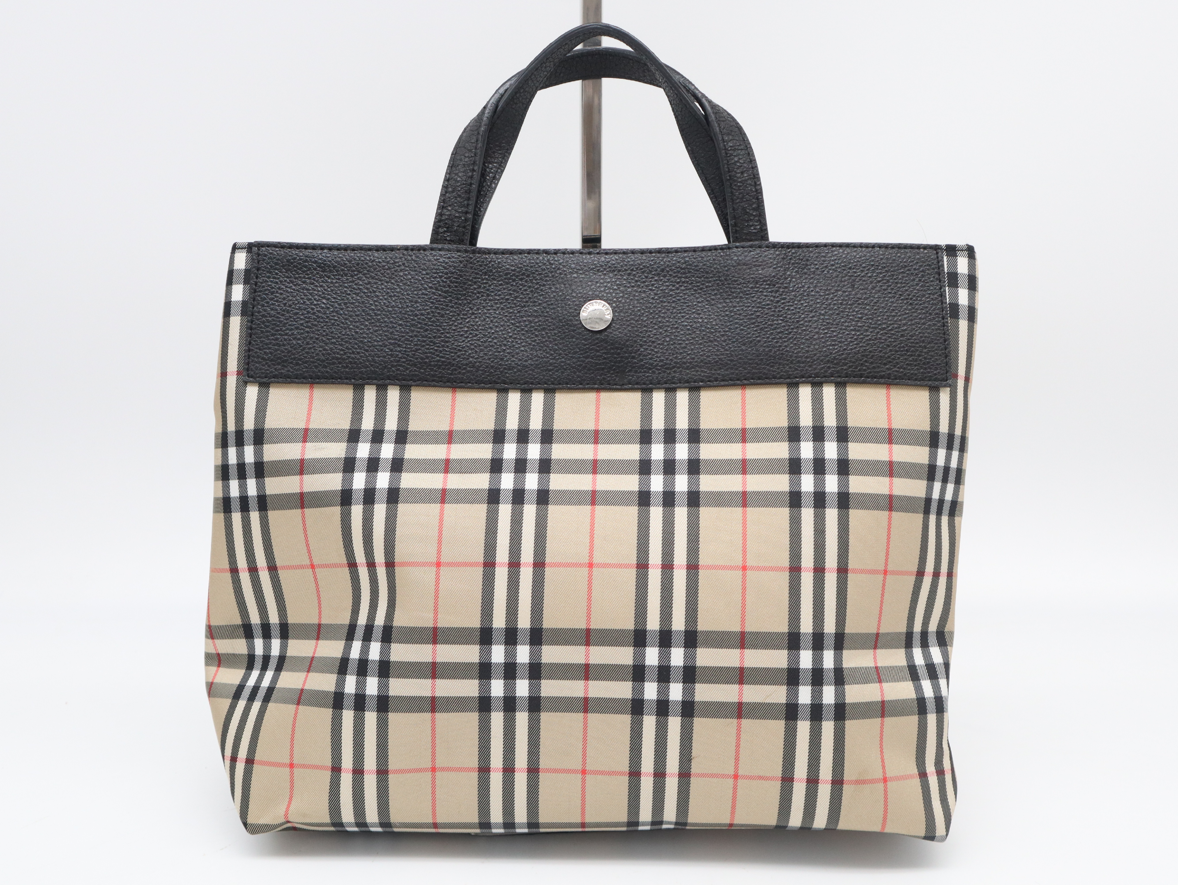 Nova Check Tote Bag, Black Tote Bag
