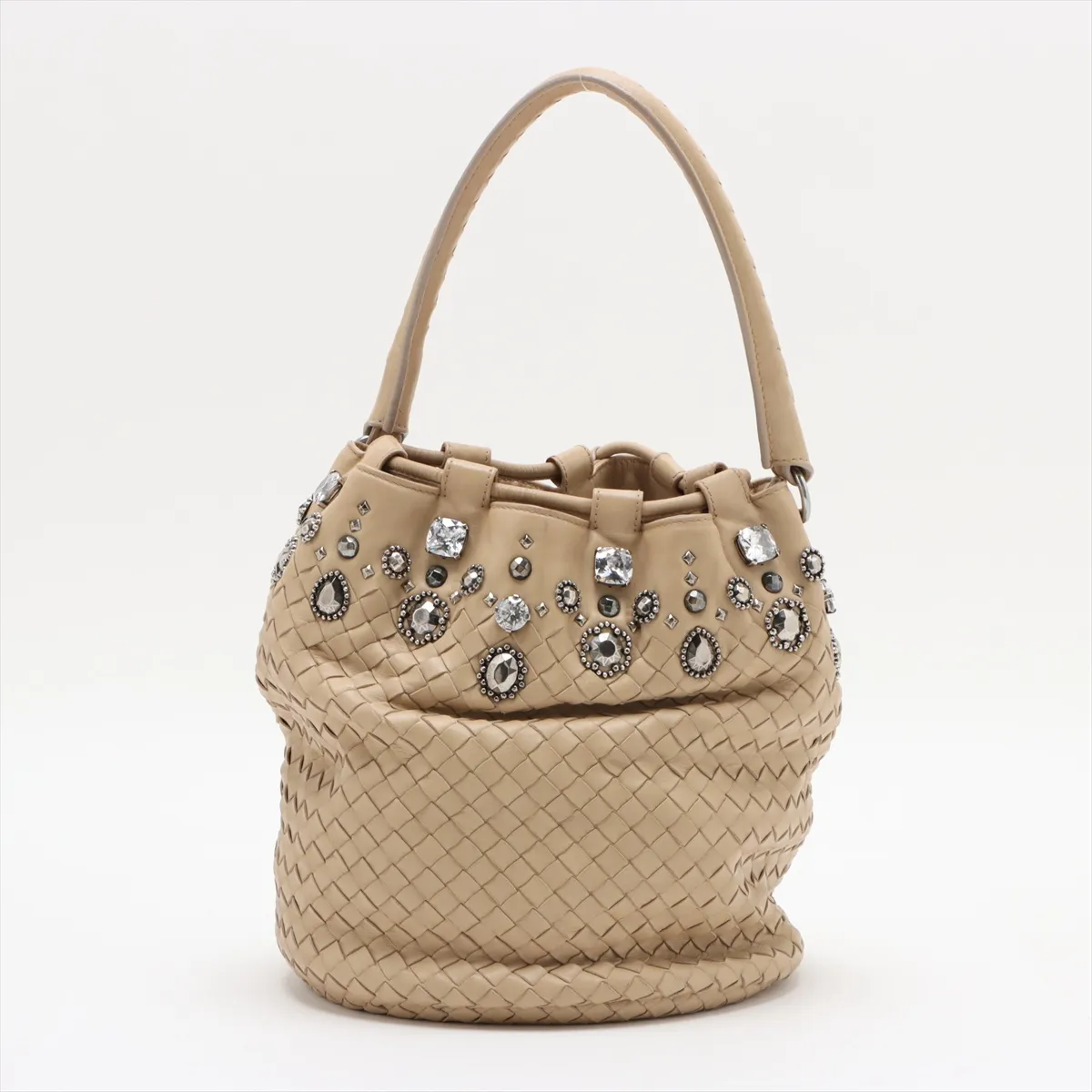 Intrecciato Leather x Bijou Shoulder Bag Beige — view 2