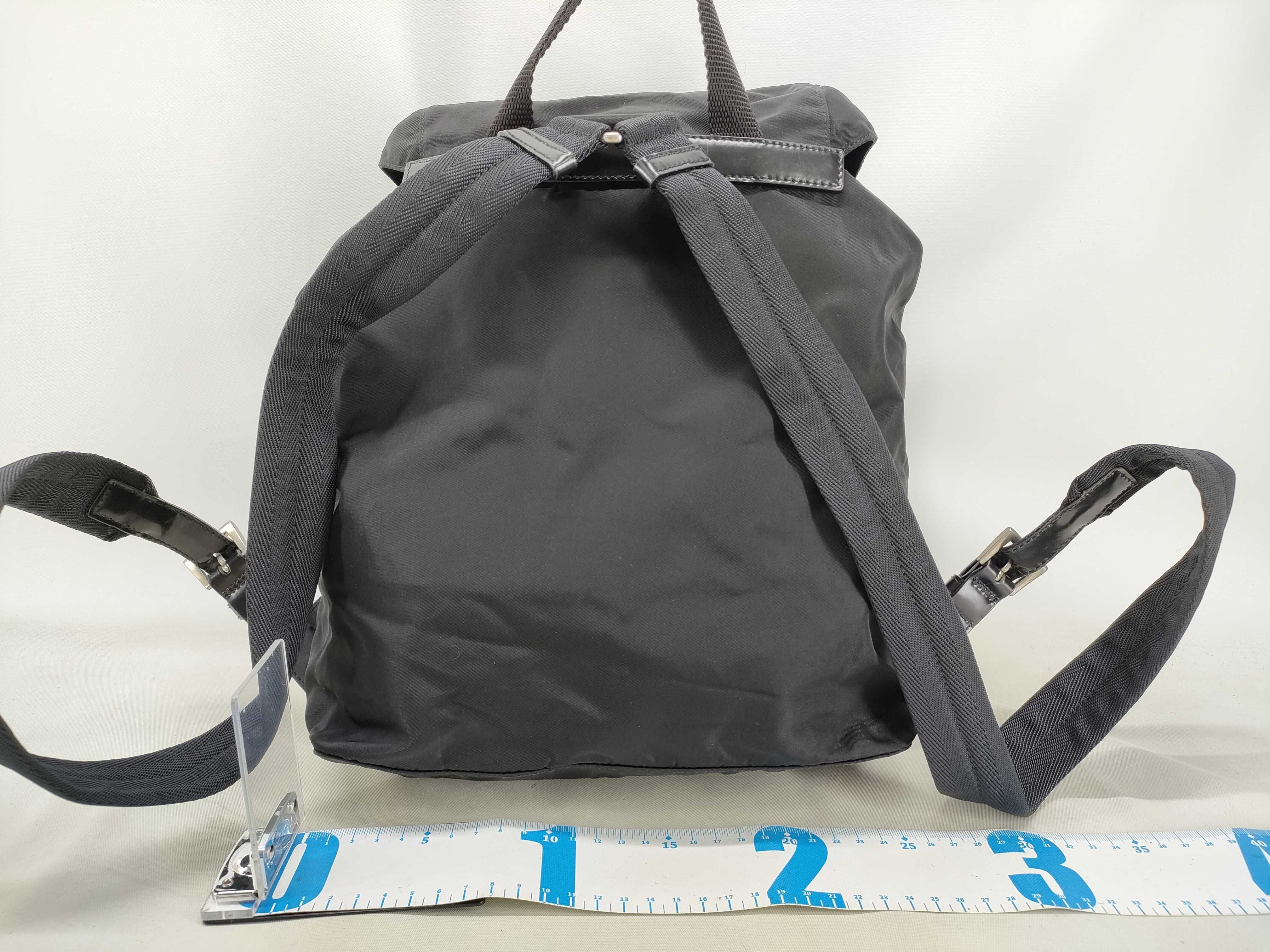 Nylon Prada Triangle Plate Backpack Rucksack — view 2