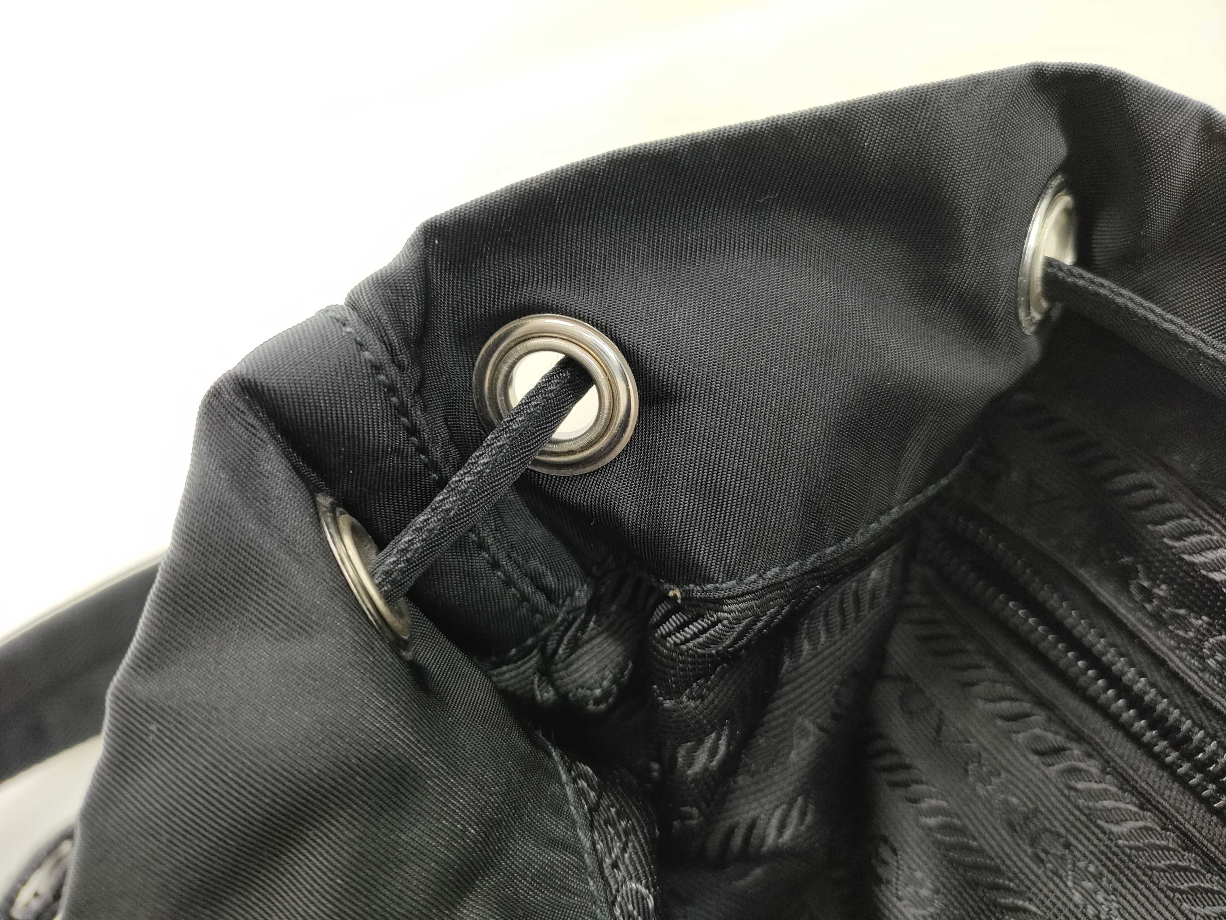 Nylon Prada Triangle Plate Backpack Rucksack — view 12