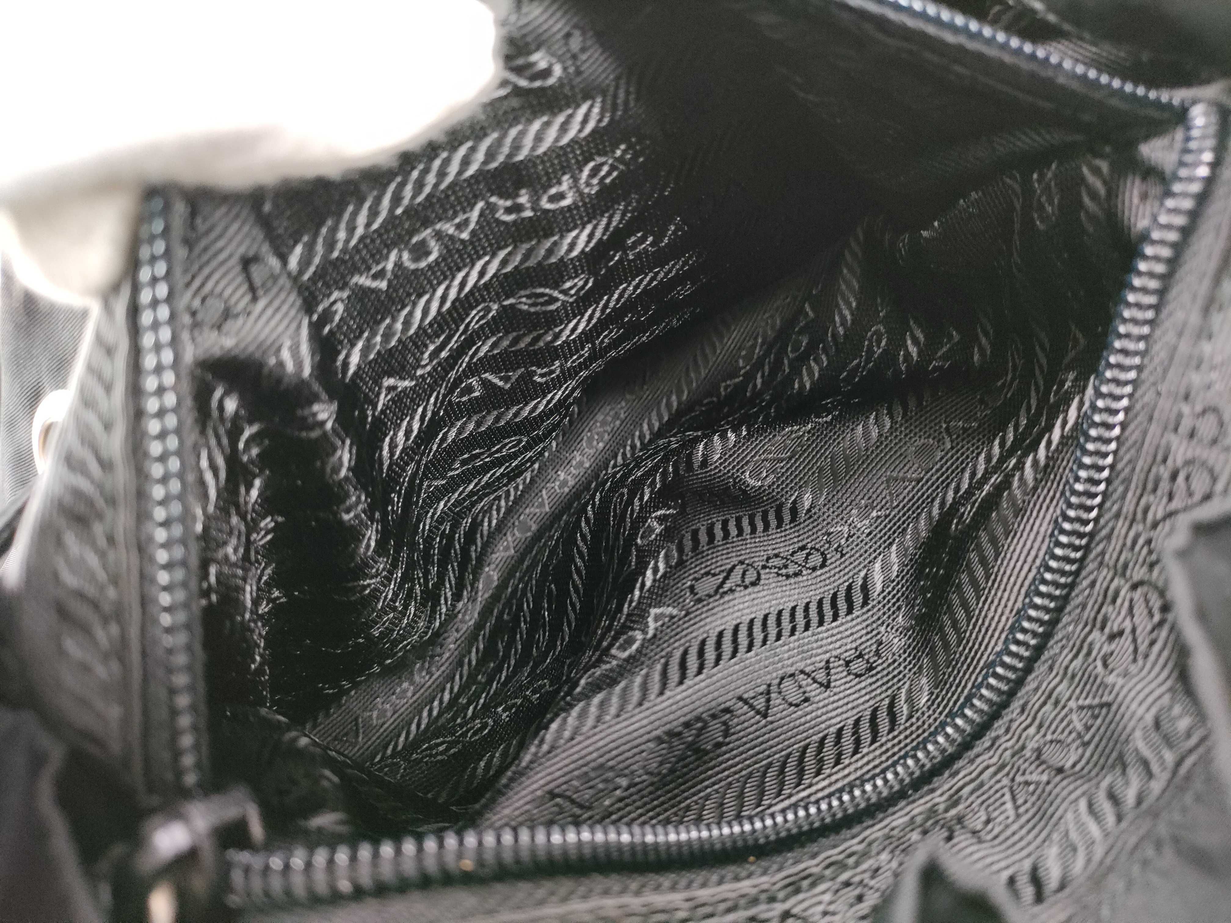Nylon Prada Triangle Plate Backpack Rucksack — view 13
