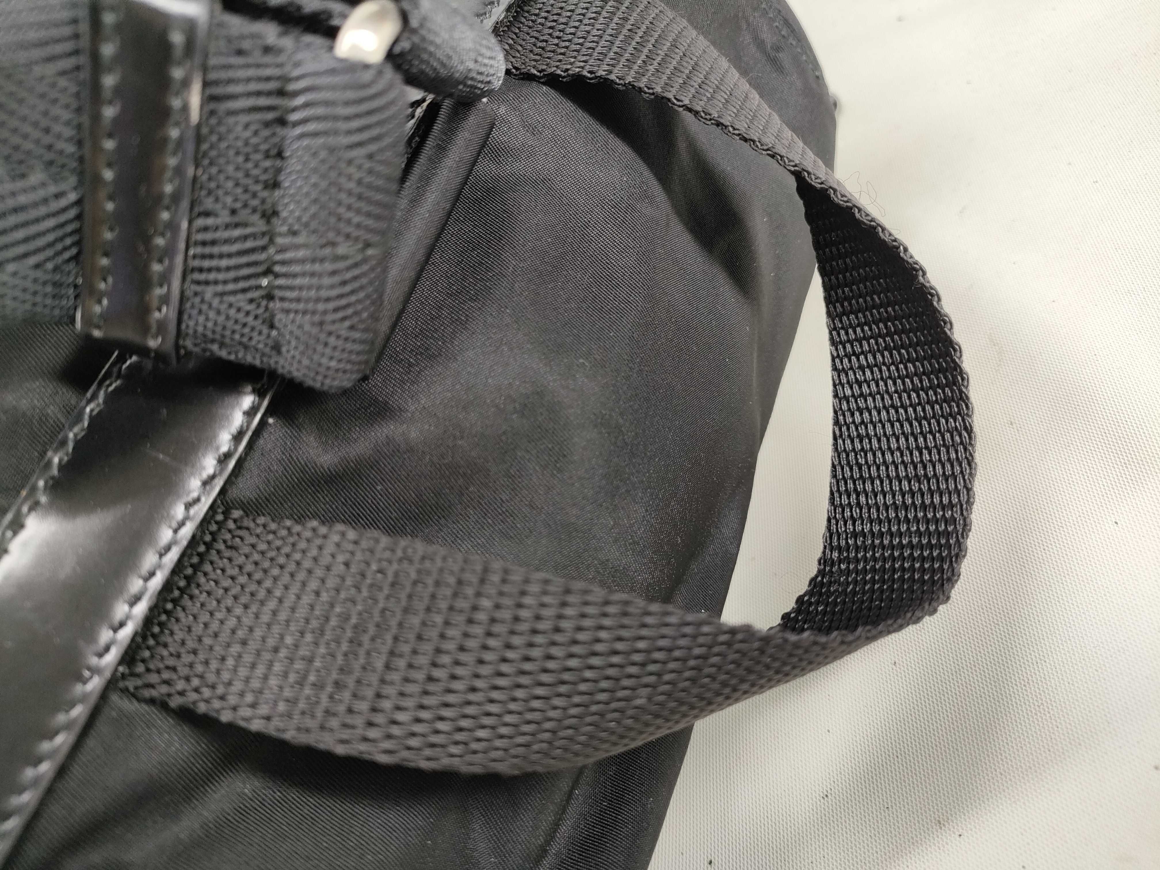 Nylon Prada Triangle Plate Backpack Rucksack — view 6