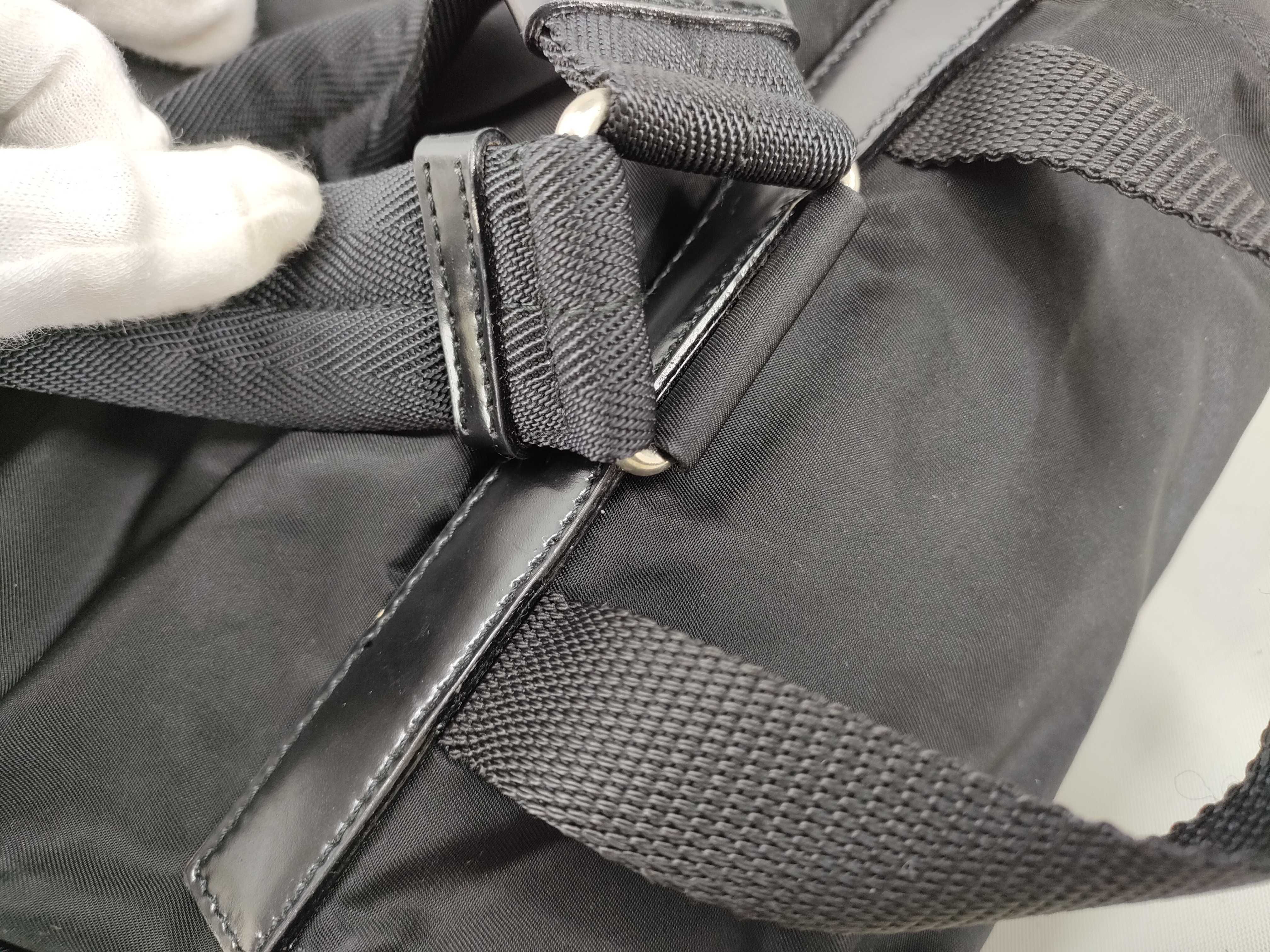 Nylon Prada Triangle Plate Backpack Rucksack — view 7