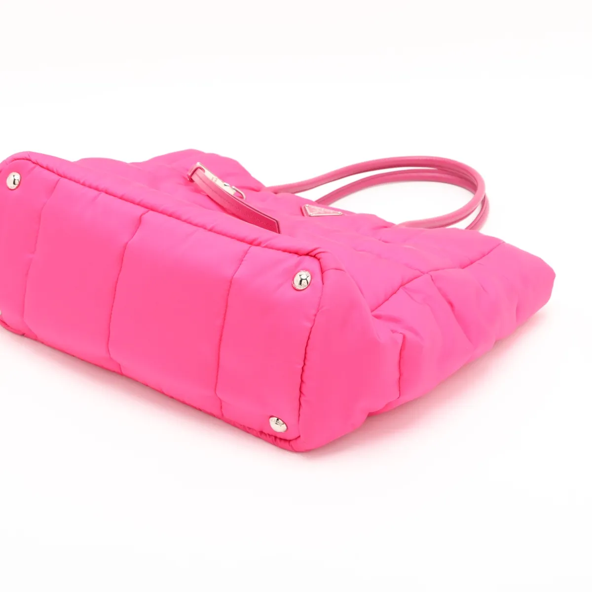 Tessuto Bomber BN2766 Nylon x Leather 2-Way Tote Bag Pink — view 3