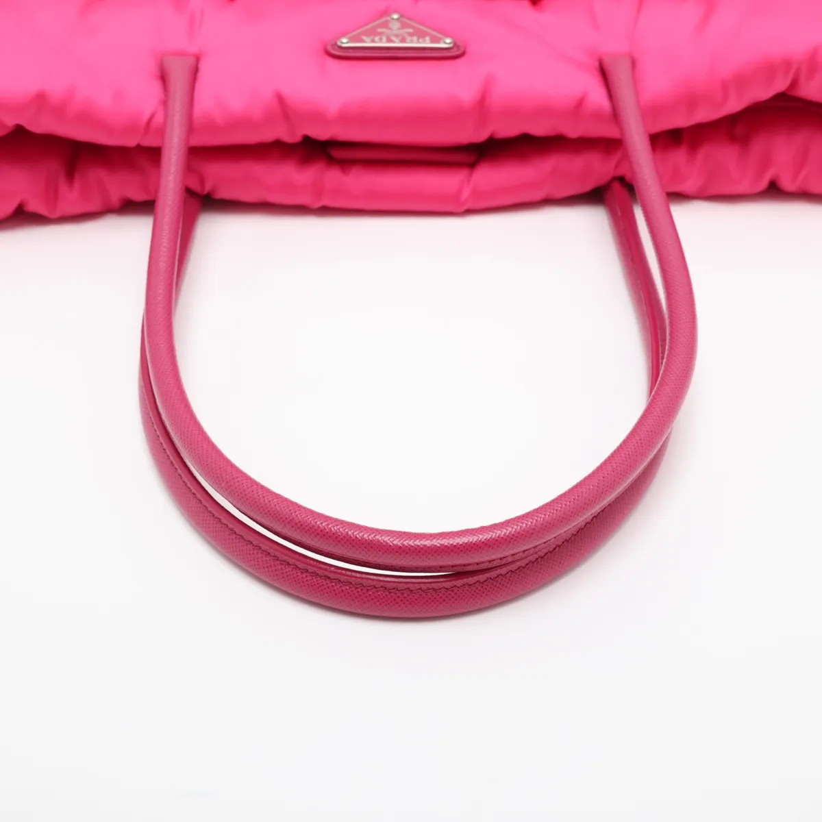 Tessuto Bomber BN2766 Nylon x Leather 2-Way Tote Bag Pink — view 5