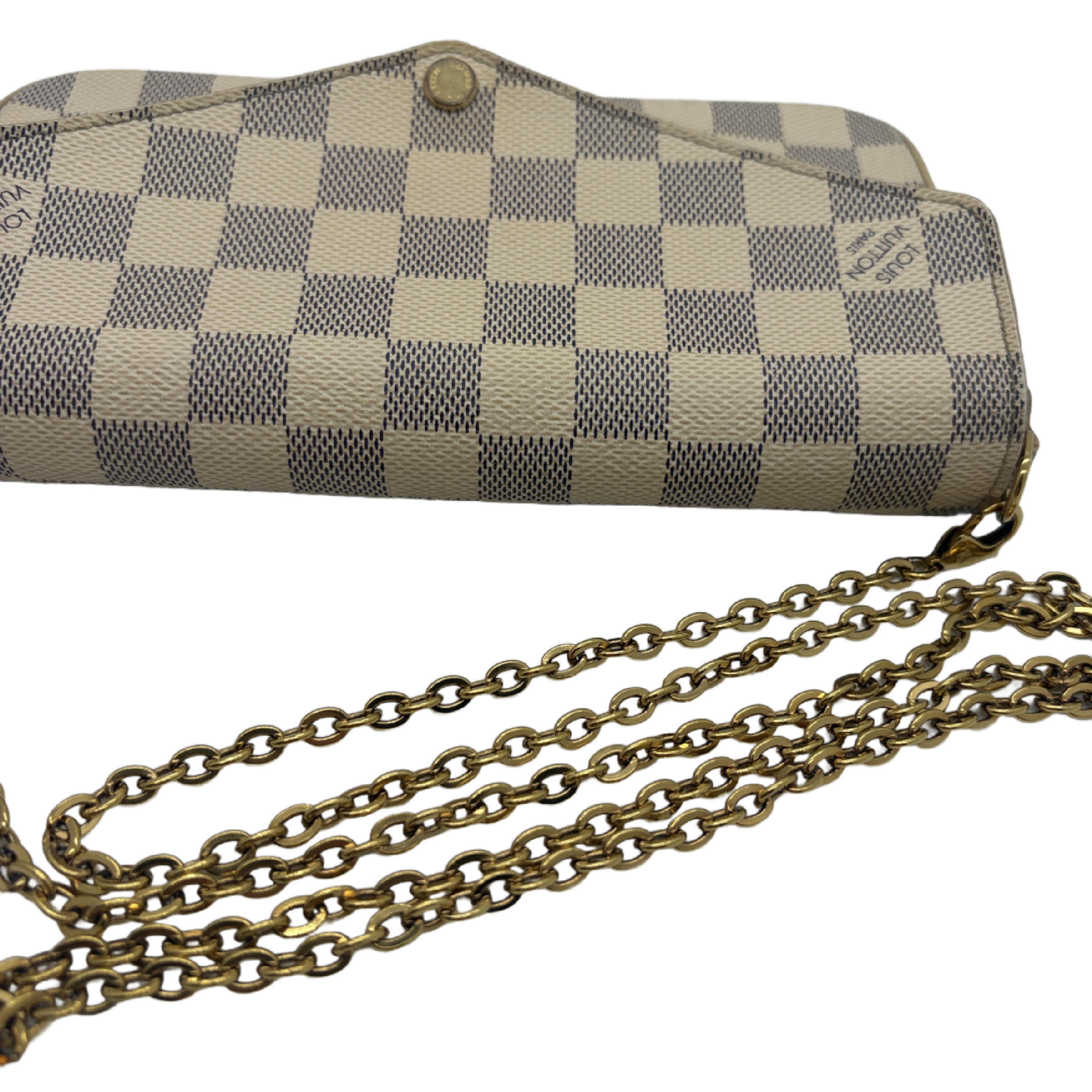 Damier Azur Portefeuille Sarah Chain Shoulder Bag — view 11