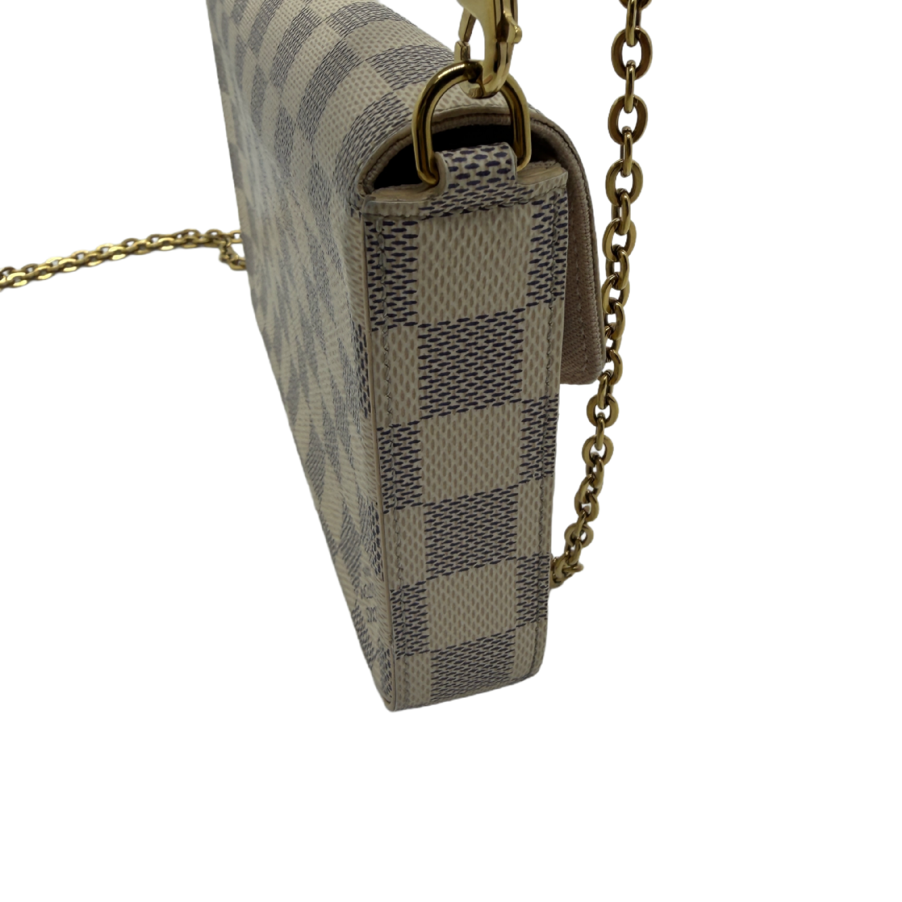 Damier Azur Portefeuille Sarah Chain Shoulder Bag — view 3