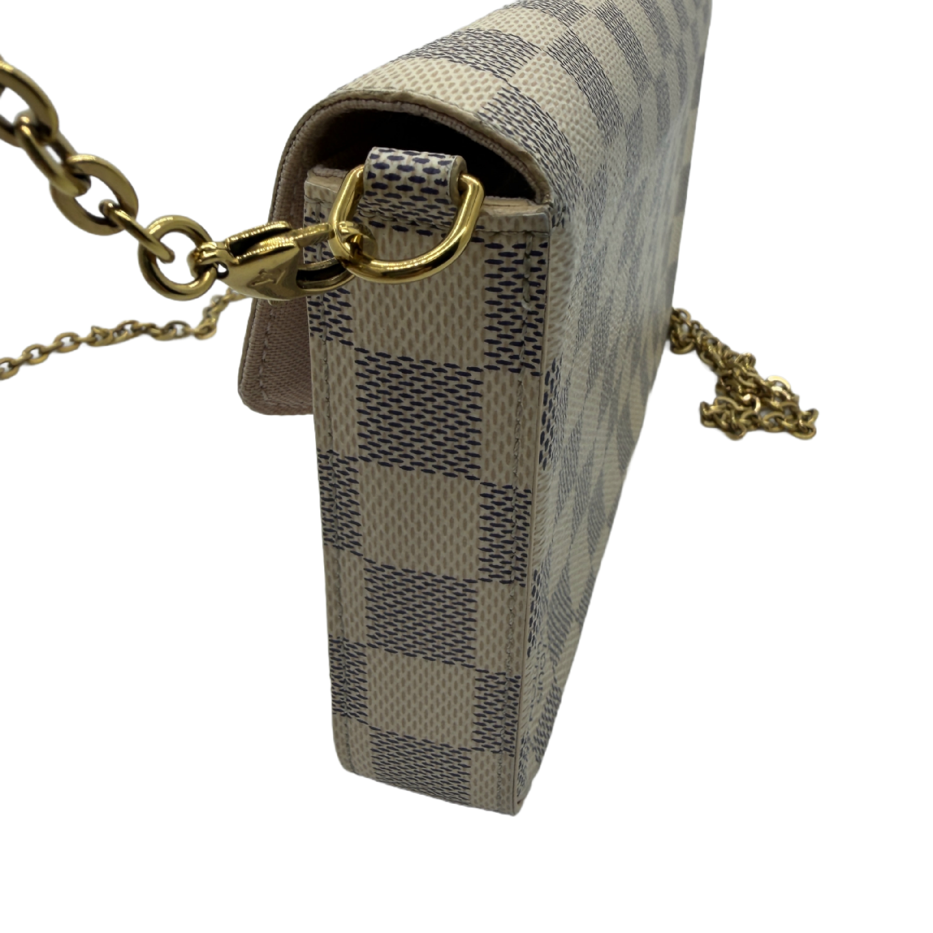 Damier Azur Portefeuille Sarah Chain Shoulder Bag — view 4