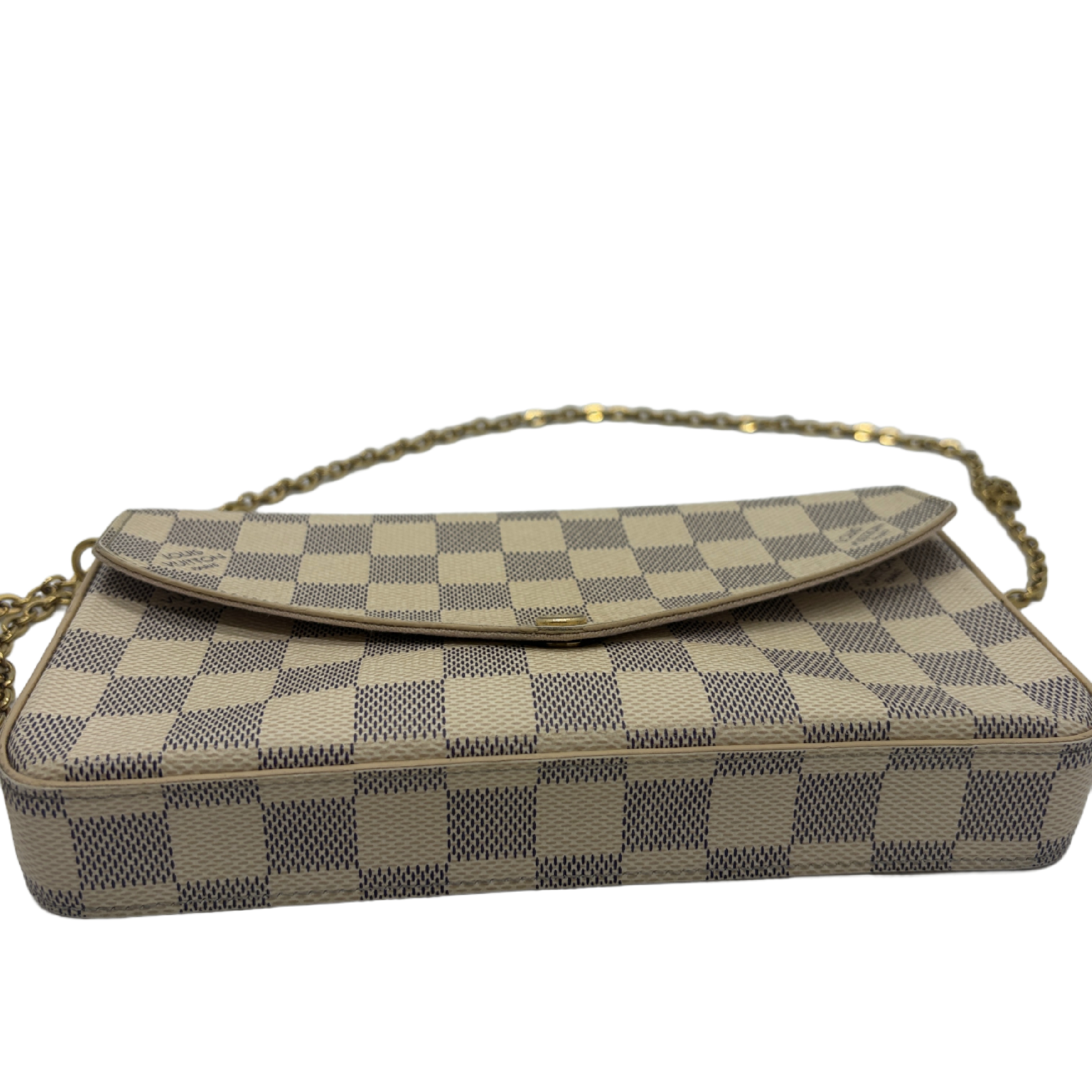 Damier Azur Portefeuille Sarah Chain Shoulder Bag — view 6