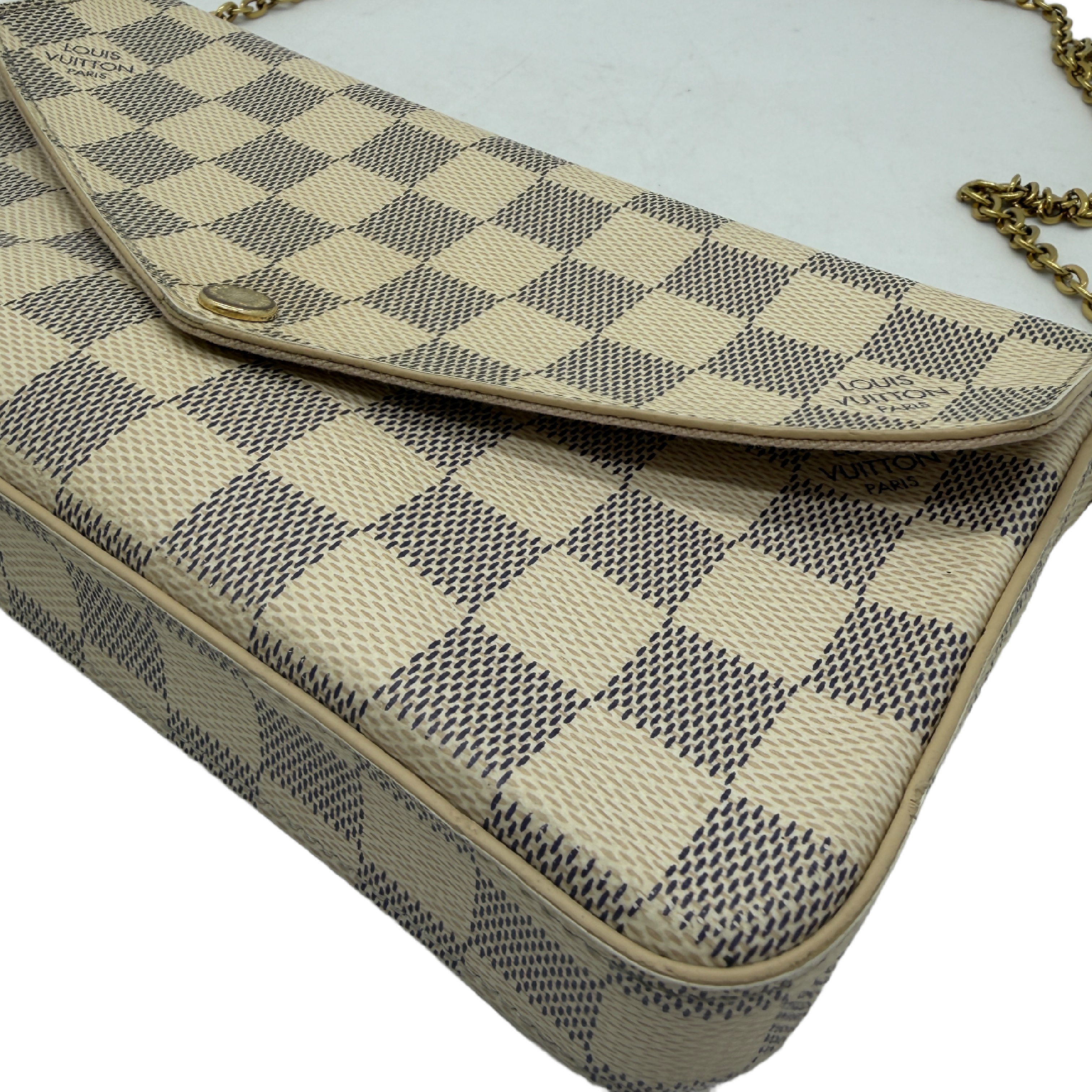 Damier Azur Portefeuille Sarah Chain Shoulder Bag — view 7