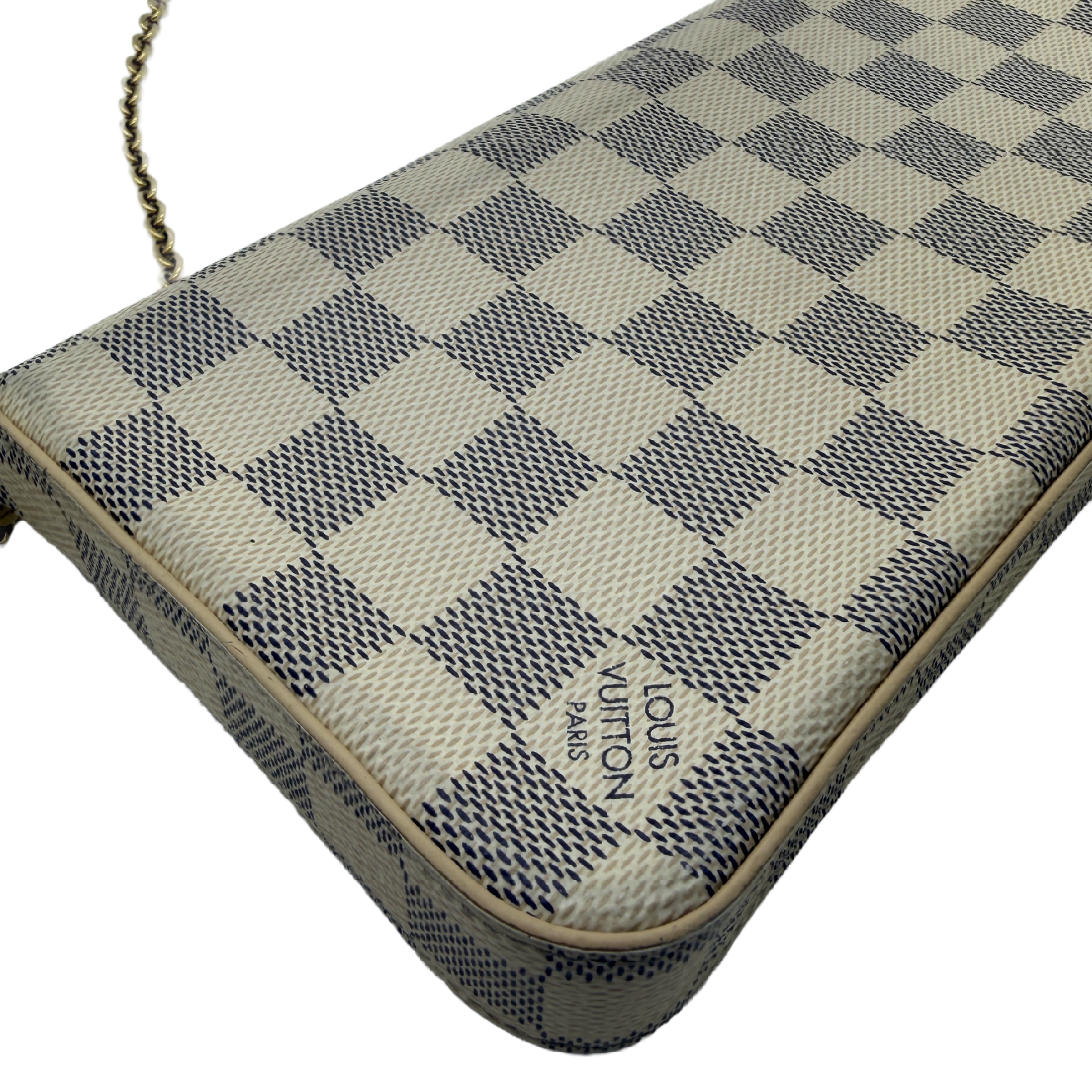 Damier Azur Portefeuille Sarah Chain Shoulder Bag — view 8