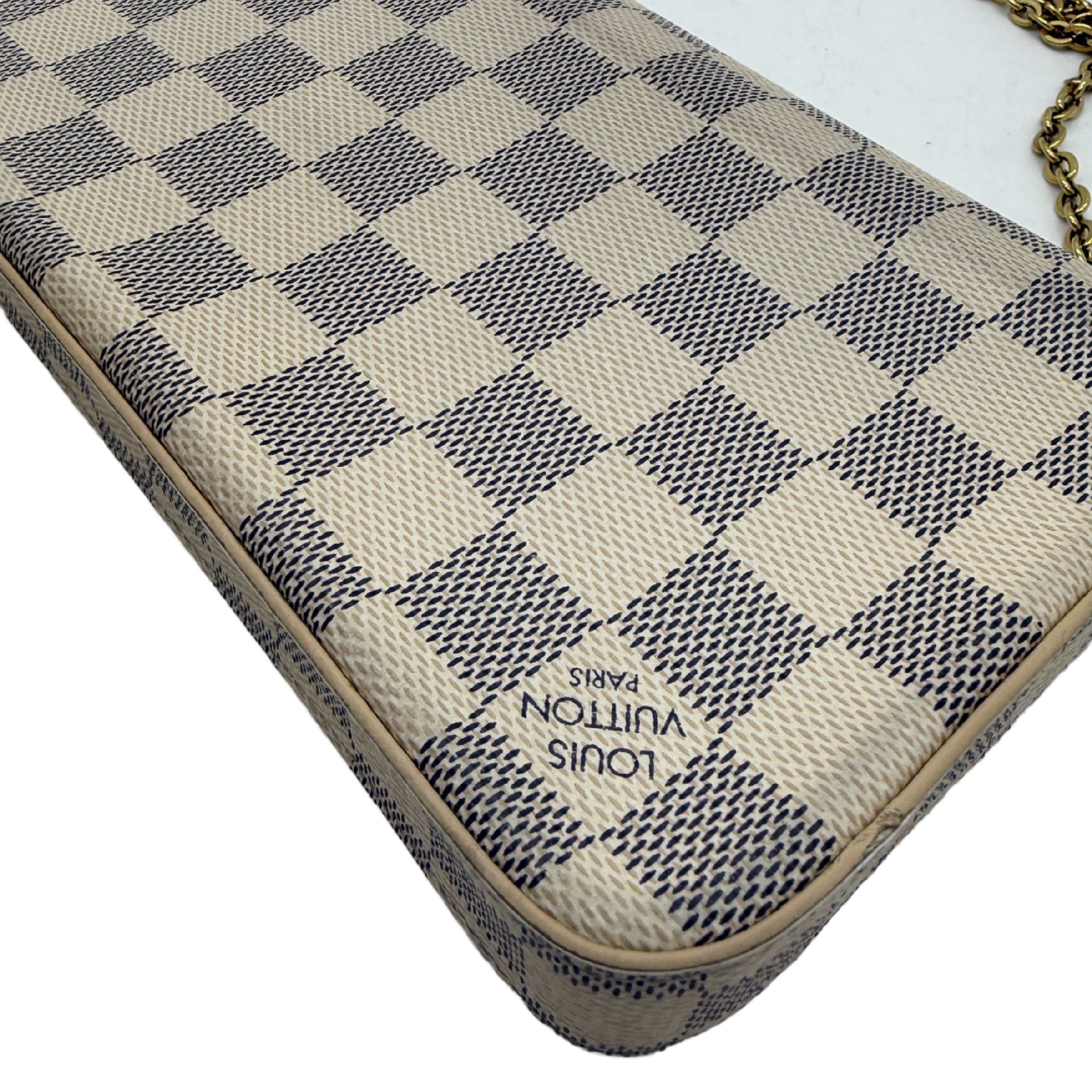 Damier Azur Portefeuille Sarah Chain Shoulder Bag — view 9