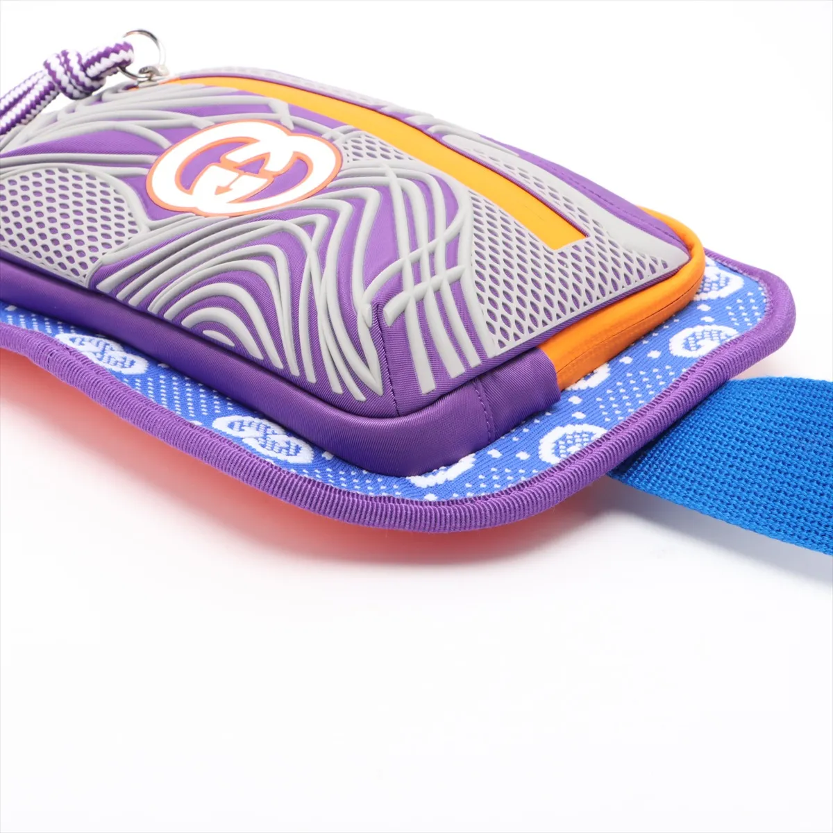 GG Nylon Body Bag, Purple x Blue, 752102 — view 3