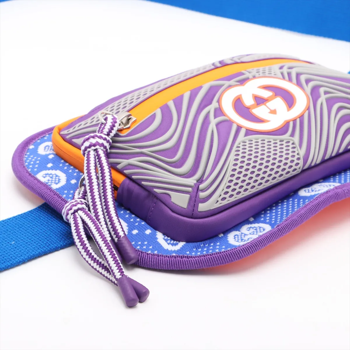 GG Nylon Body Bag, Purple x Blue, 752102 — view 4