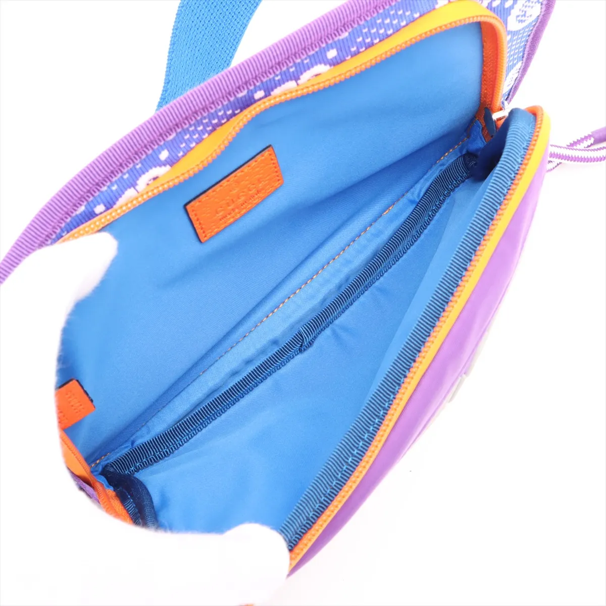 GG Nylon Body Bag, Purple x Blue, 752102 — view 6
