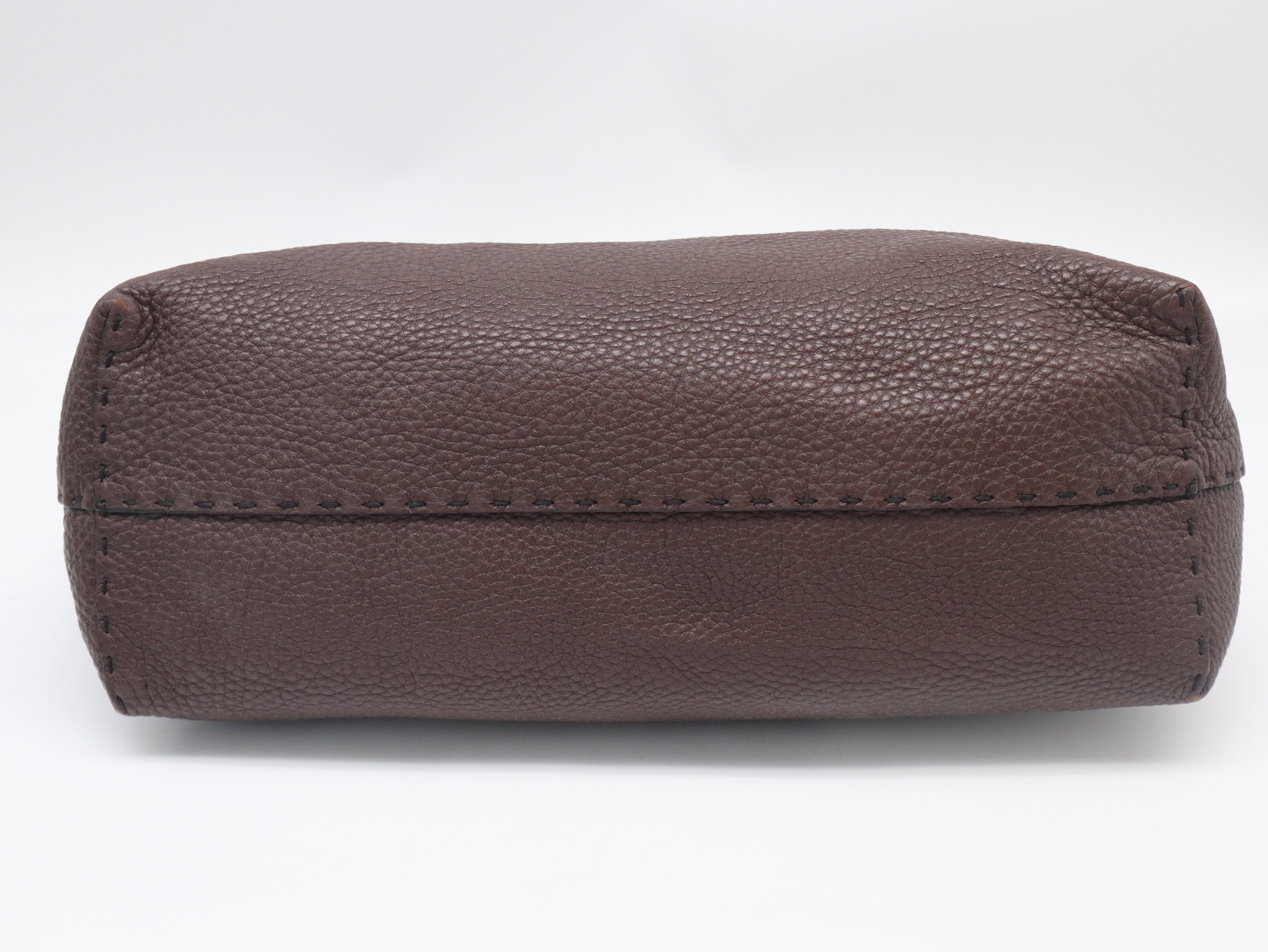 Leather Carla Selleria Tote Bag, Stitched Brown, with Dust Bag. — view 5