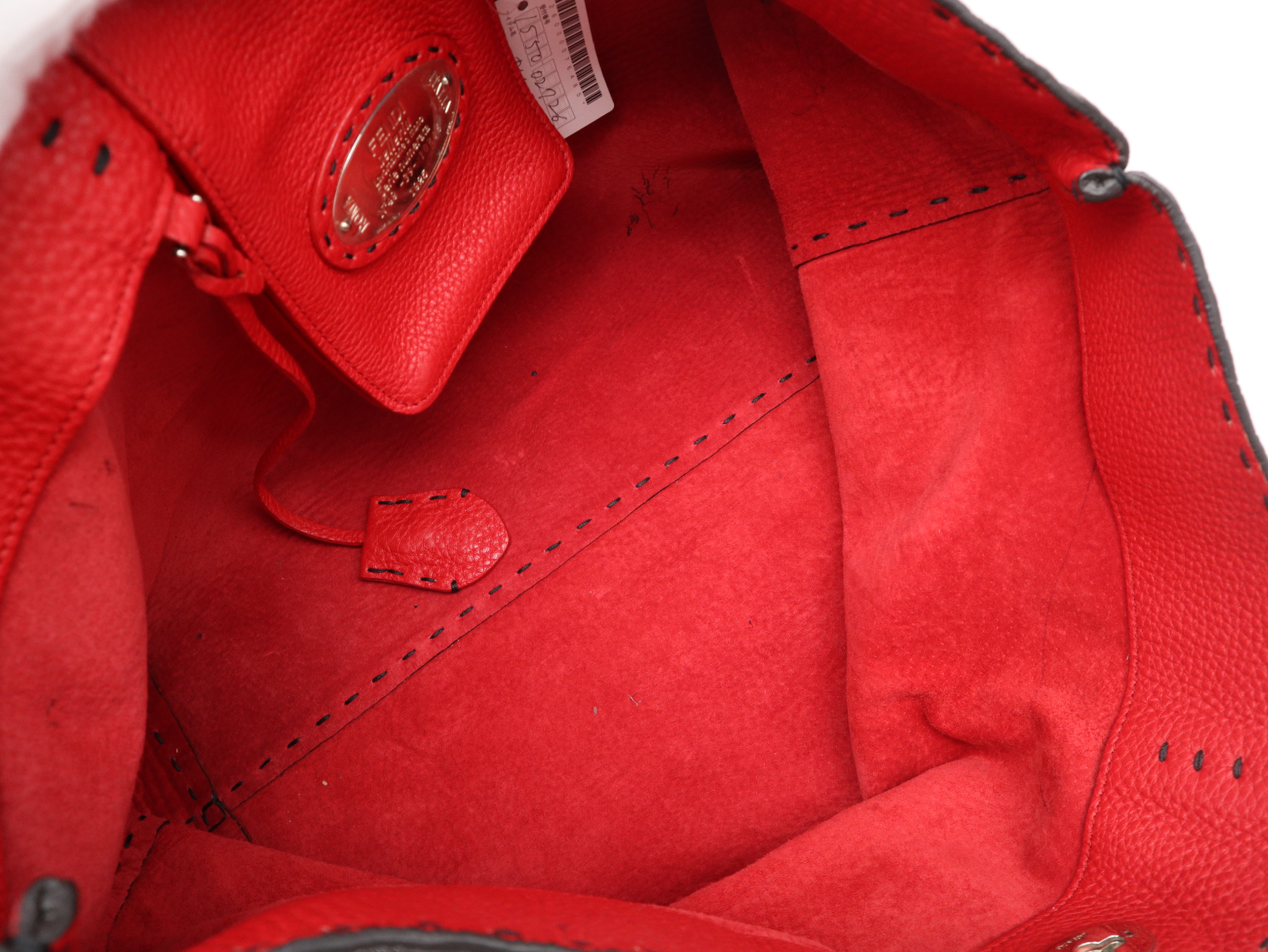 Leather Carla Selleria Tote Bag, Stitched Brown, with Dust Bag. — view 10