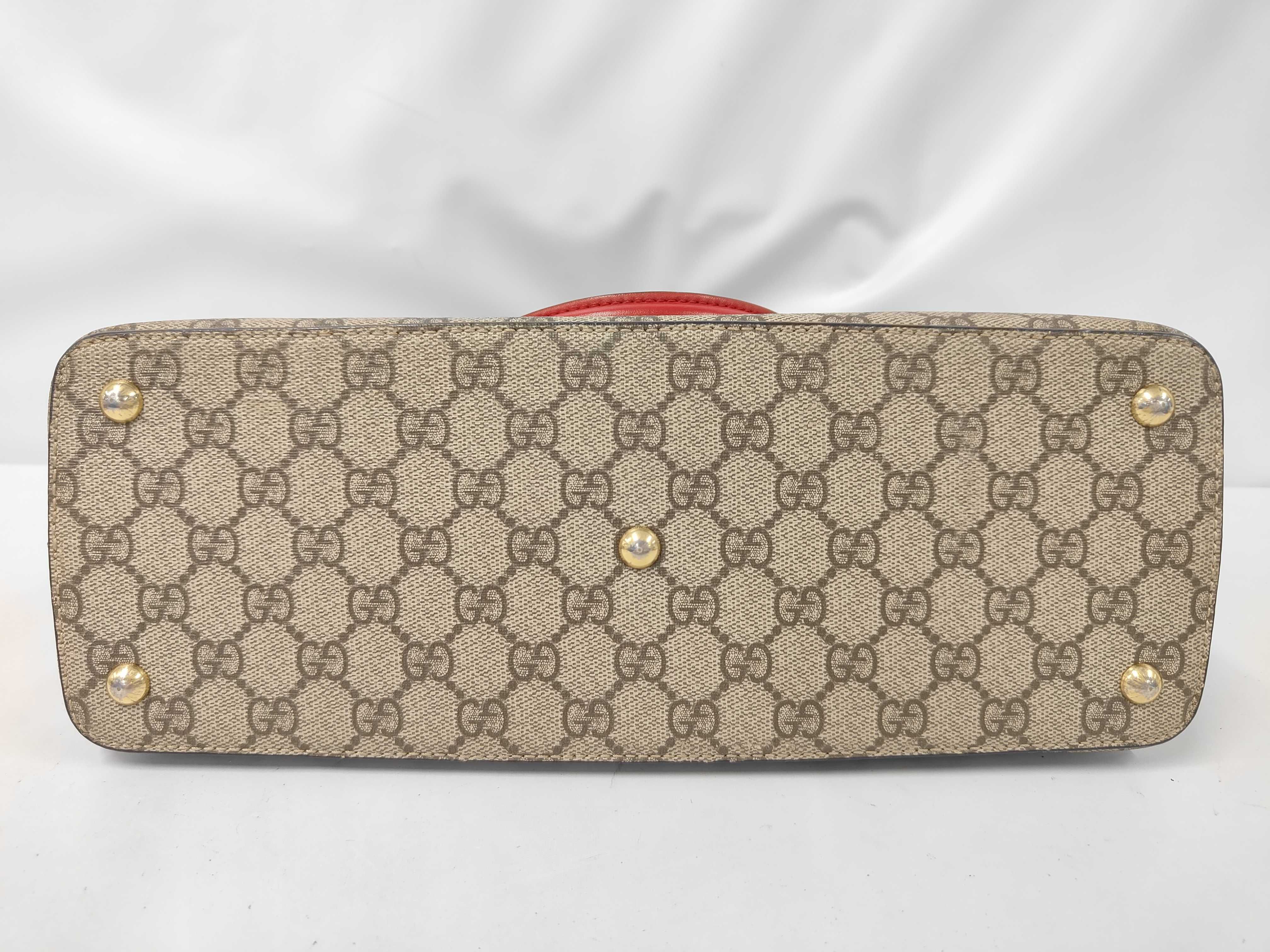 GG Supreme Handbag, Beige x Pink x Red — view 3