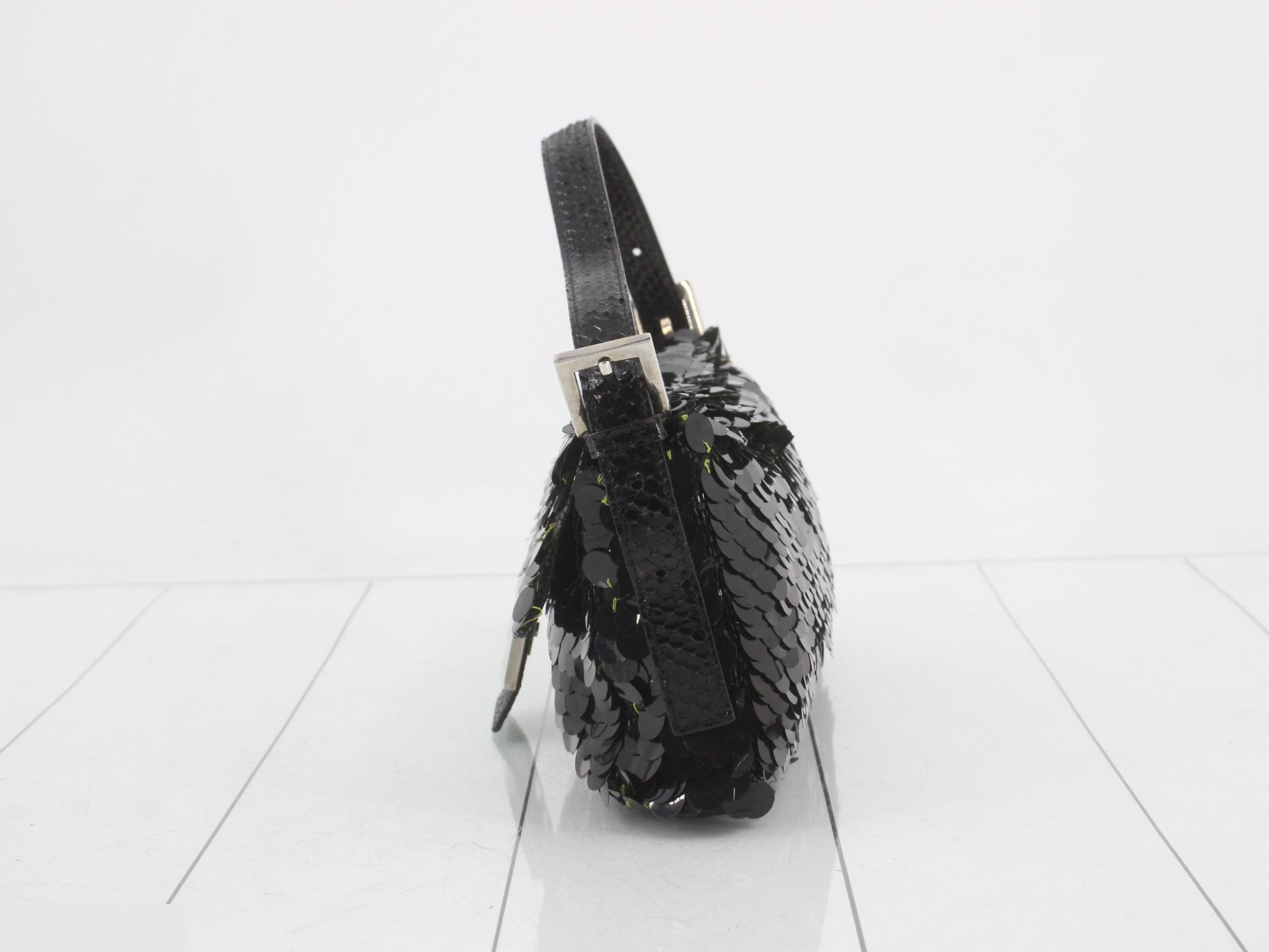 Mamma Bucket x Sequin Bead Python FF Hardware Black — view 3