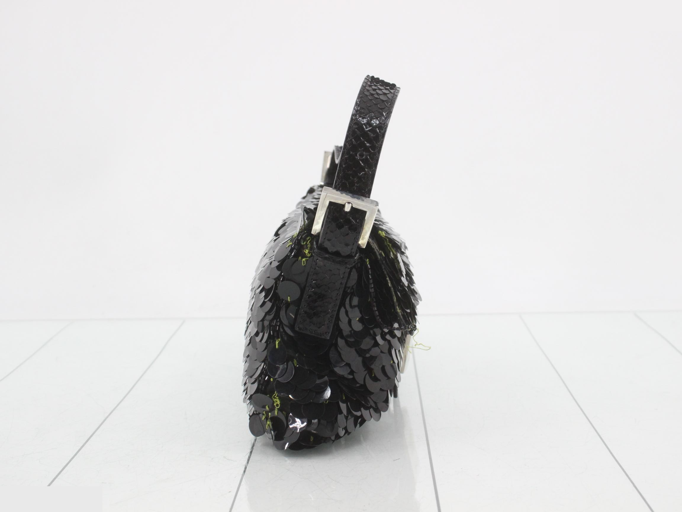 Mamma Bucket x Sequin Bead Python FF Hardware Black — view 4