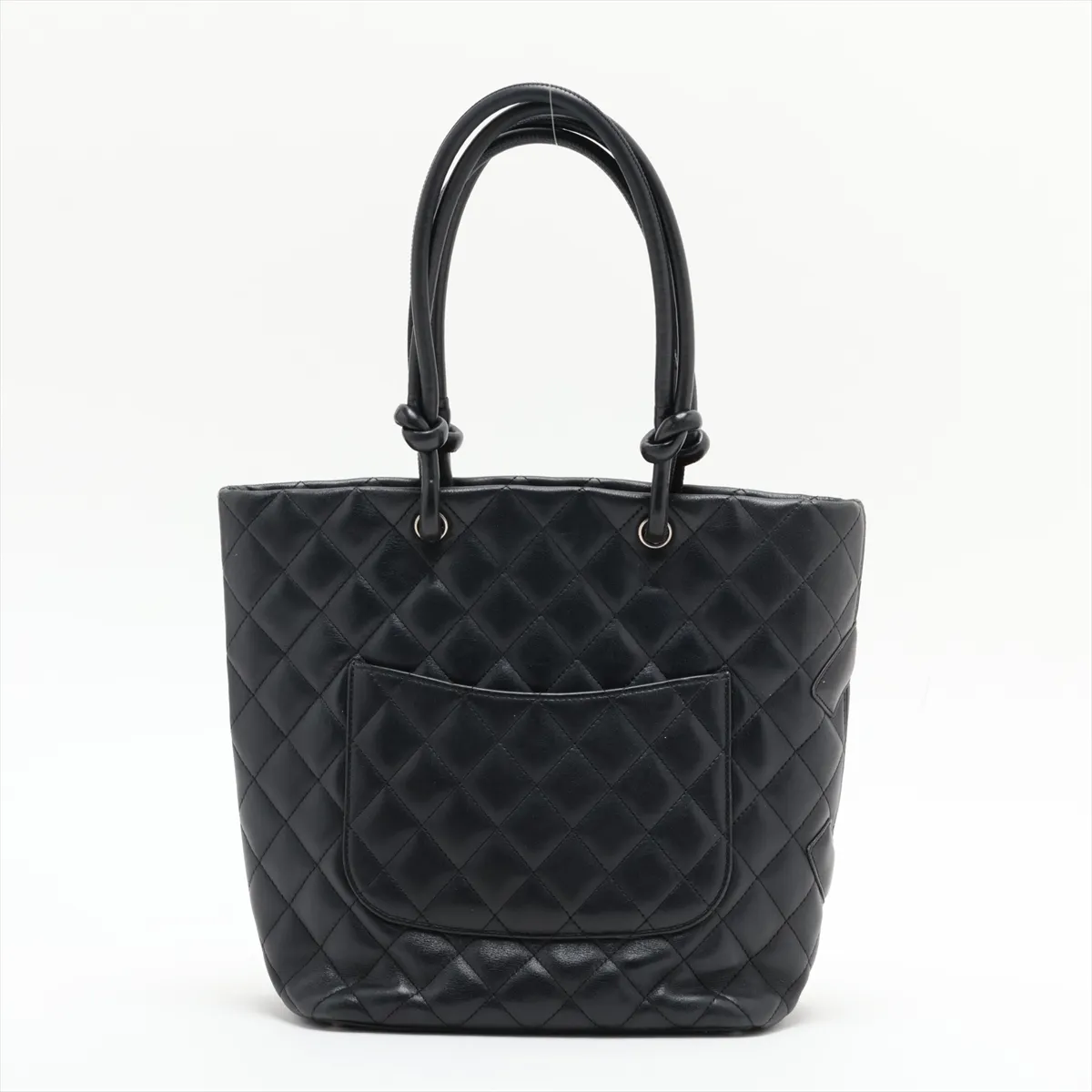 Cambon Line Lambskin Handbag, Black with Silver Hardware, 9095205, Series 9 — view 2