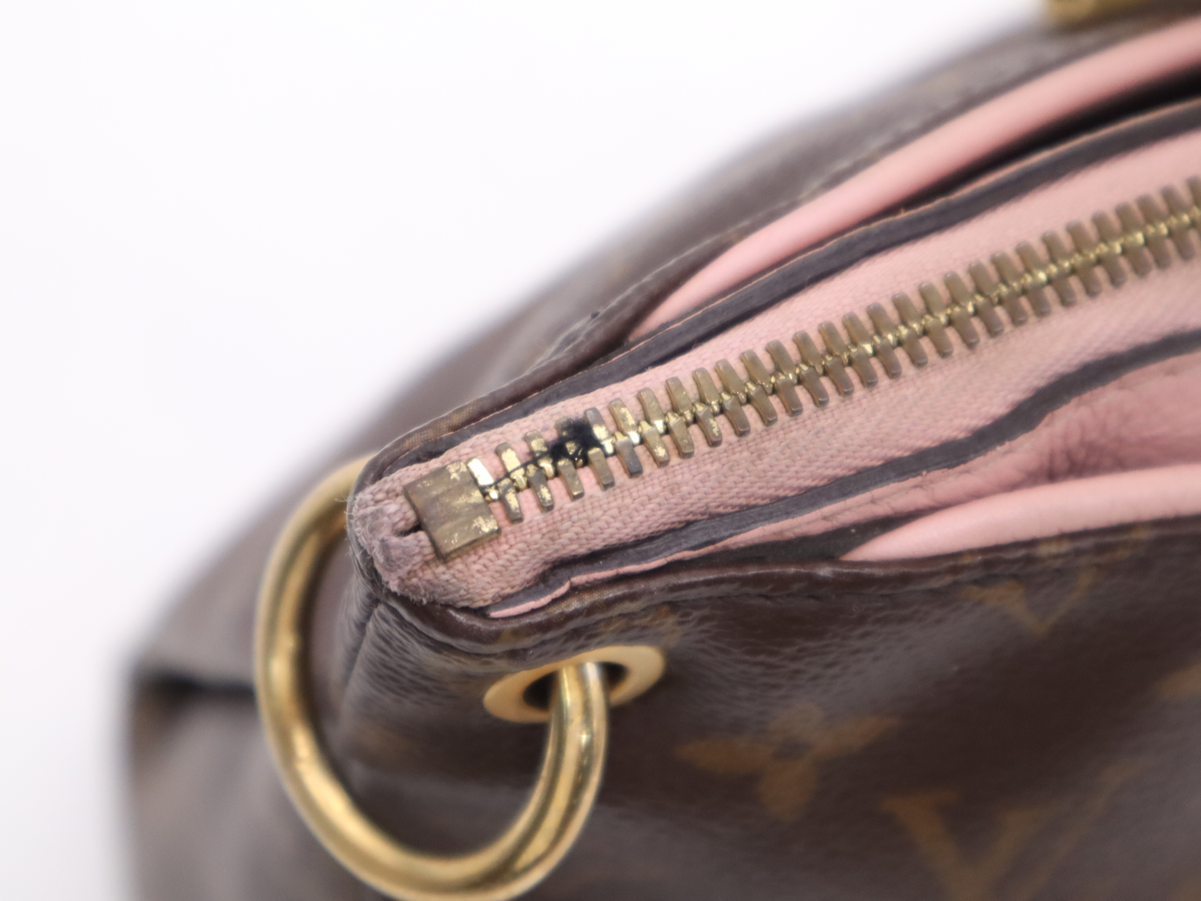 M40468 Monogram Pallas Rose Ballerine Handbag with Shoulder Strap — view 9
