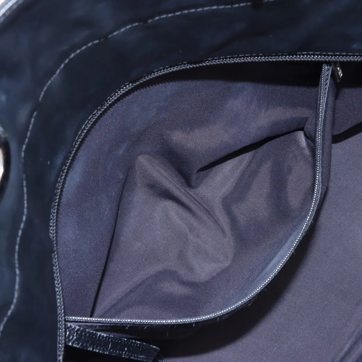 Paris Biarritz MM coated canvas tote bag black silver hardware — view 8
