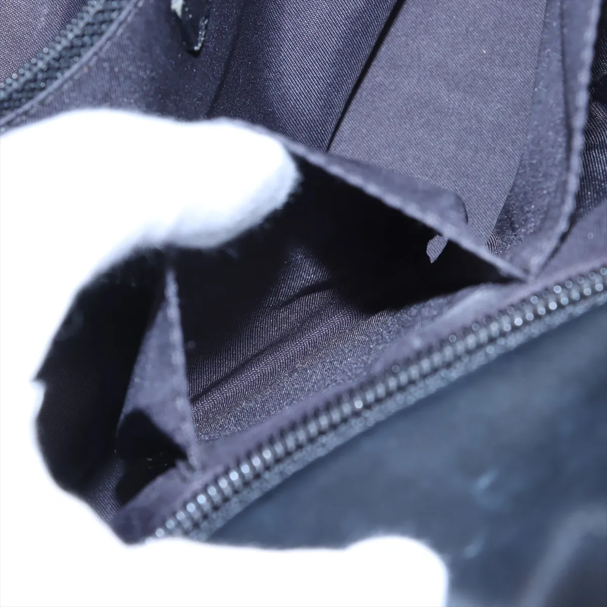 Paris Biarritz MM coated canvas tote bag black silver hardware — view 10