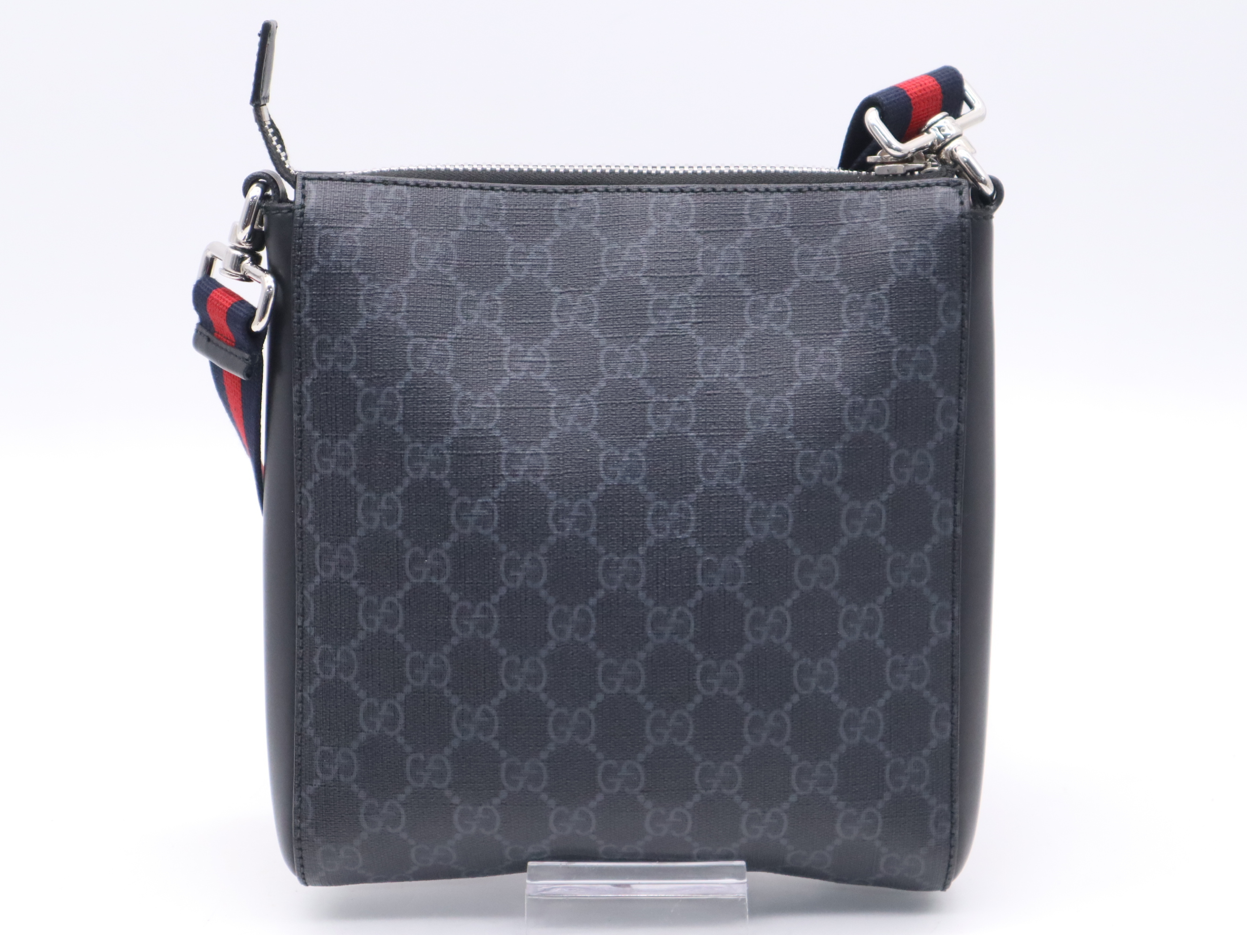 523599 PVC GG Supreme Sherry Shoulder Bag Black Red Silver Hardware Shoulder Bag — view 2
