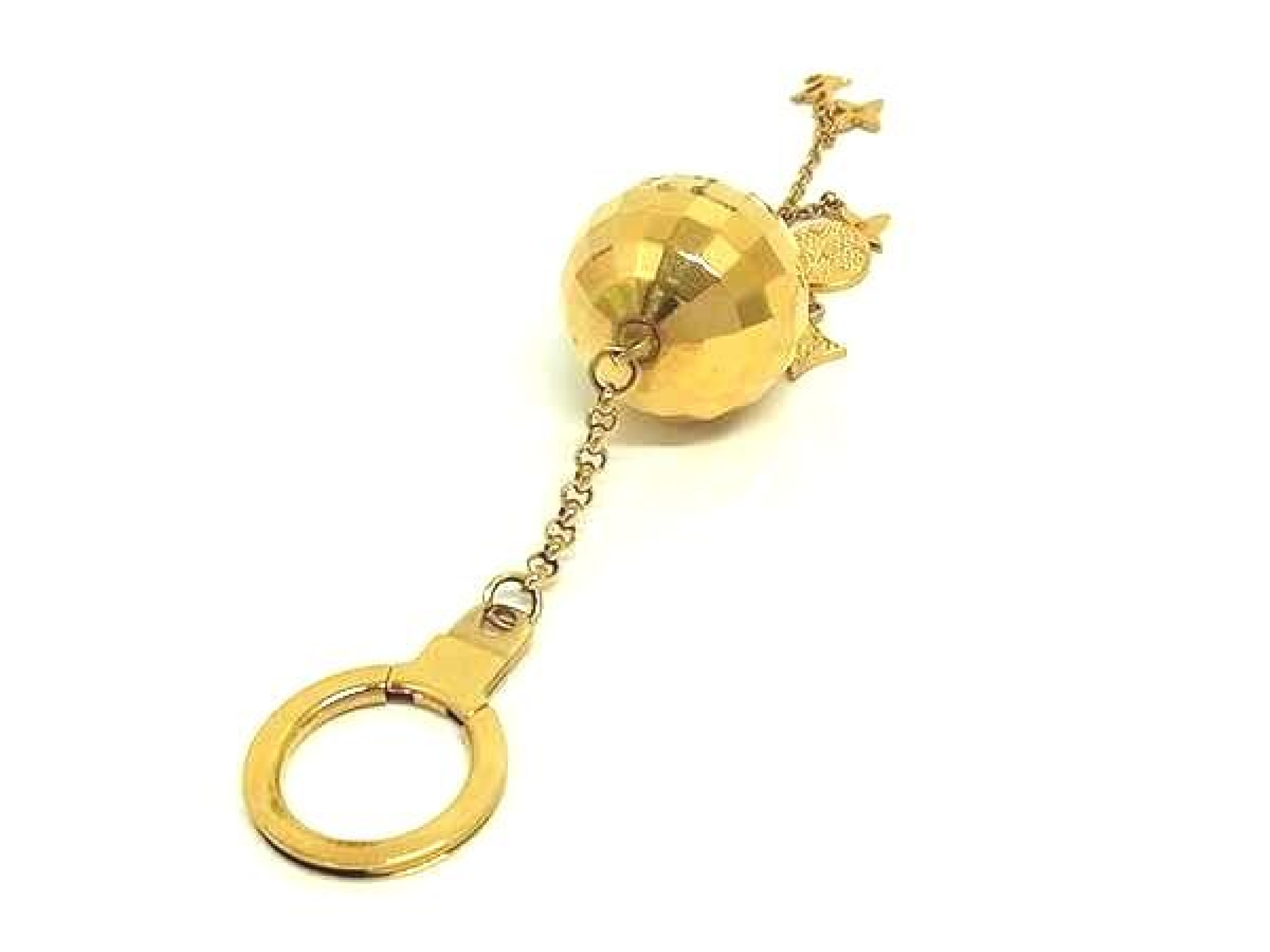 M65379 Portefeuille Glitter Keychain Keyring Key Charm Gold Tone HE2594 Key Case/Keychain — view 2