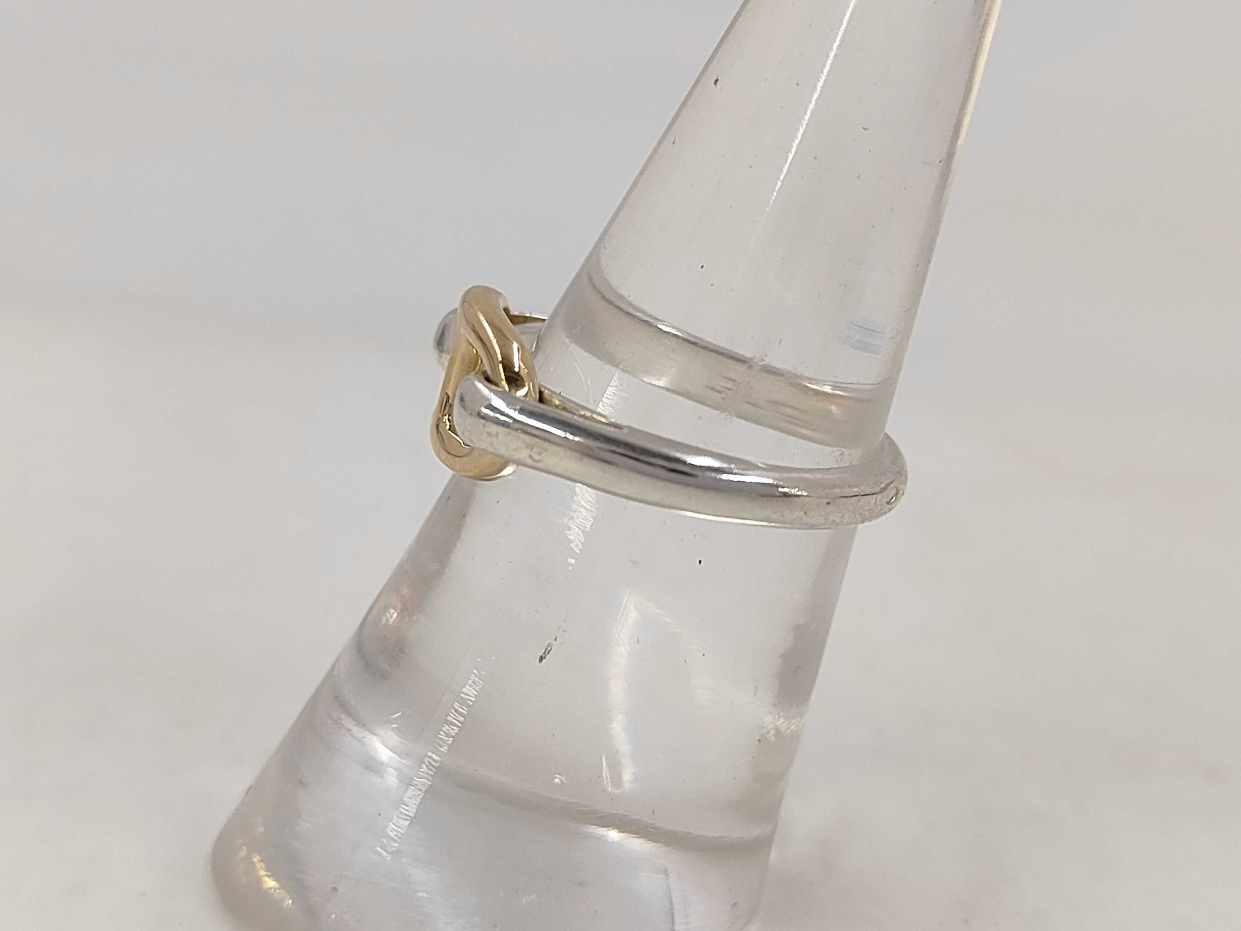 Chaine d'Ancre #52 #12 Combination Ring, Single Link, 925 750 Sterling Silver — view 2