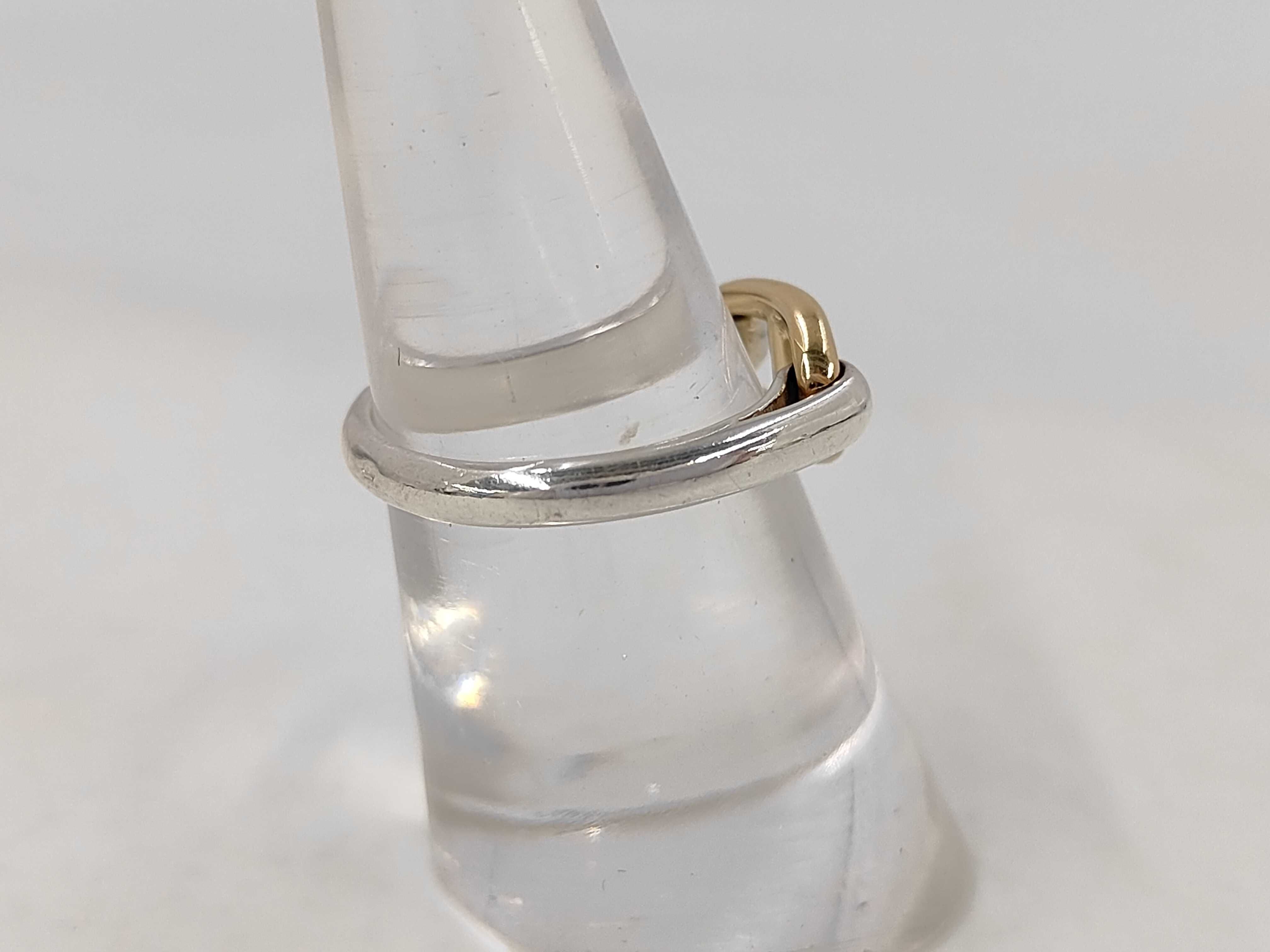Chaine d'Ancre #52 #12 Combination Ring, Single Link, 925 750 Sterling Silver — view 3