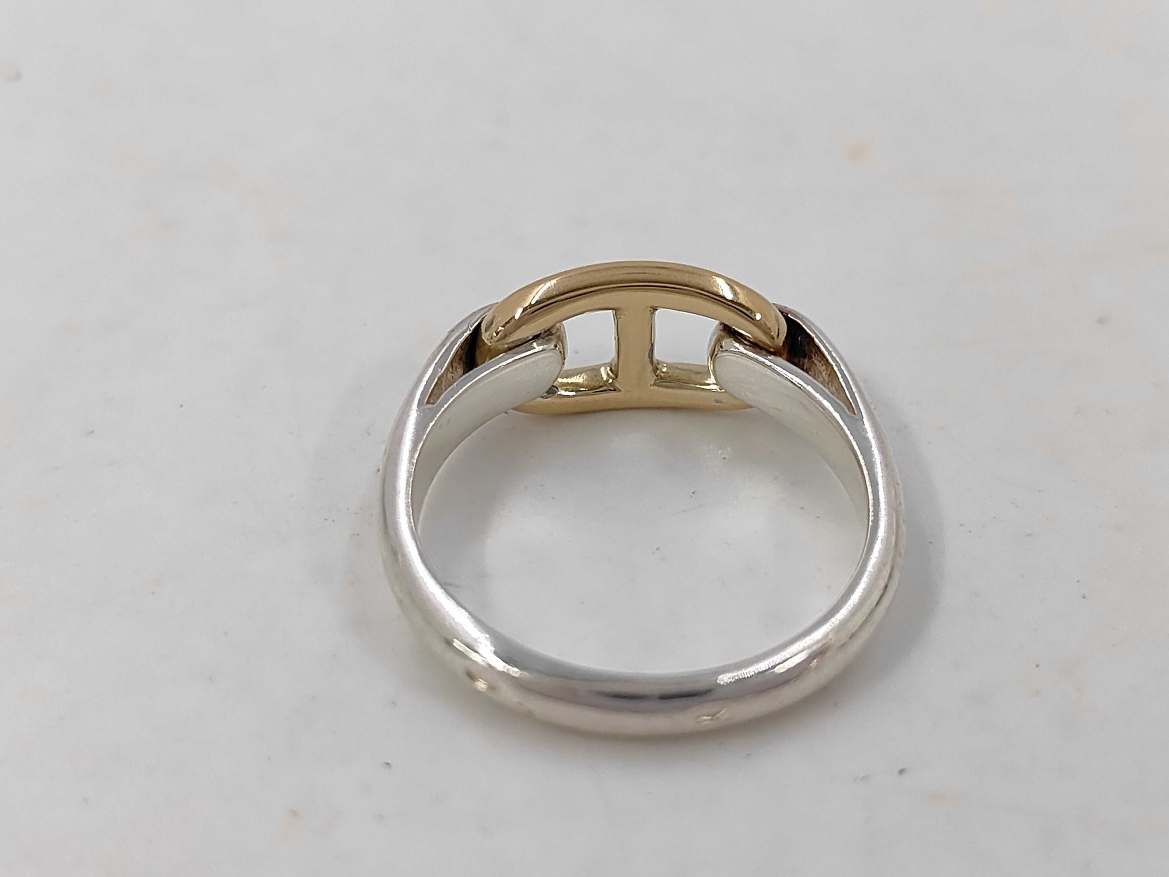 Chaine d'Ancre #52 #12 Combination Ring, Single Link, 925 750 Sterling Silver — view 4