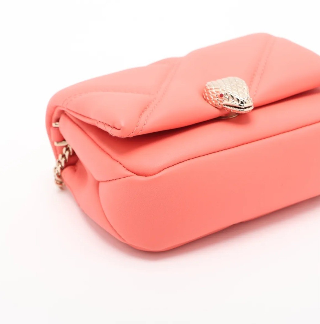 Unused, with dust bag: Serpenti cabochon leather chain shoulder bag — view 4