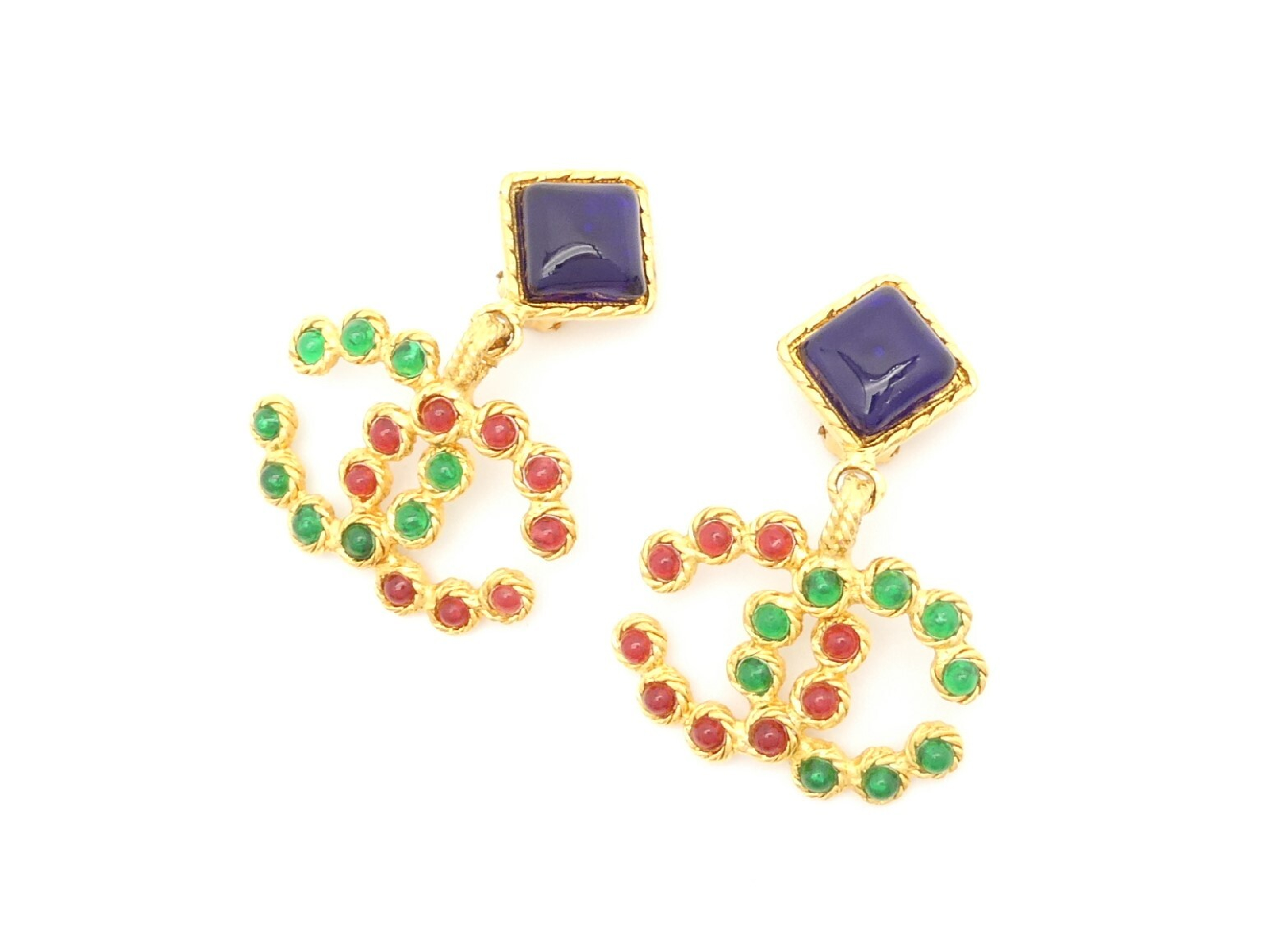 Coco Mark Gold Swing Earrings — view 2