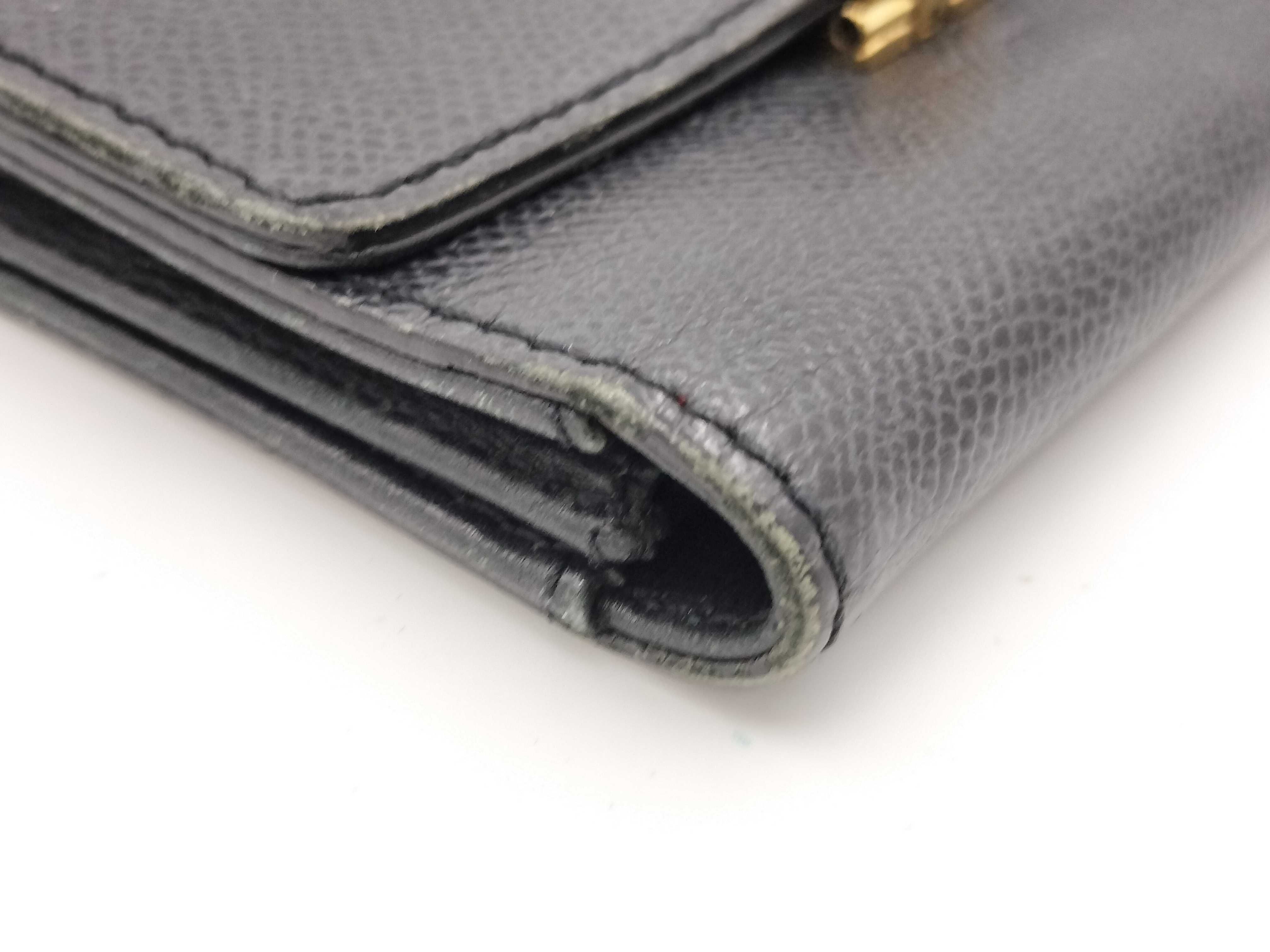 Caviar Skin Coco Gold Hardware Bi-fold Wallet — view 5