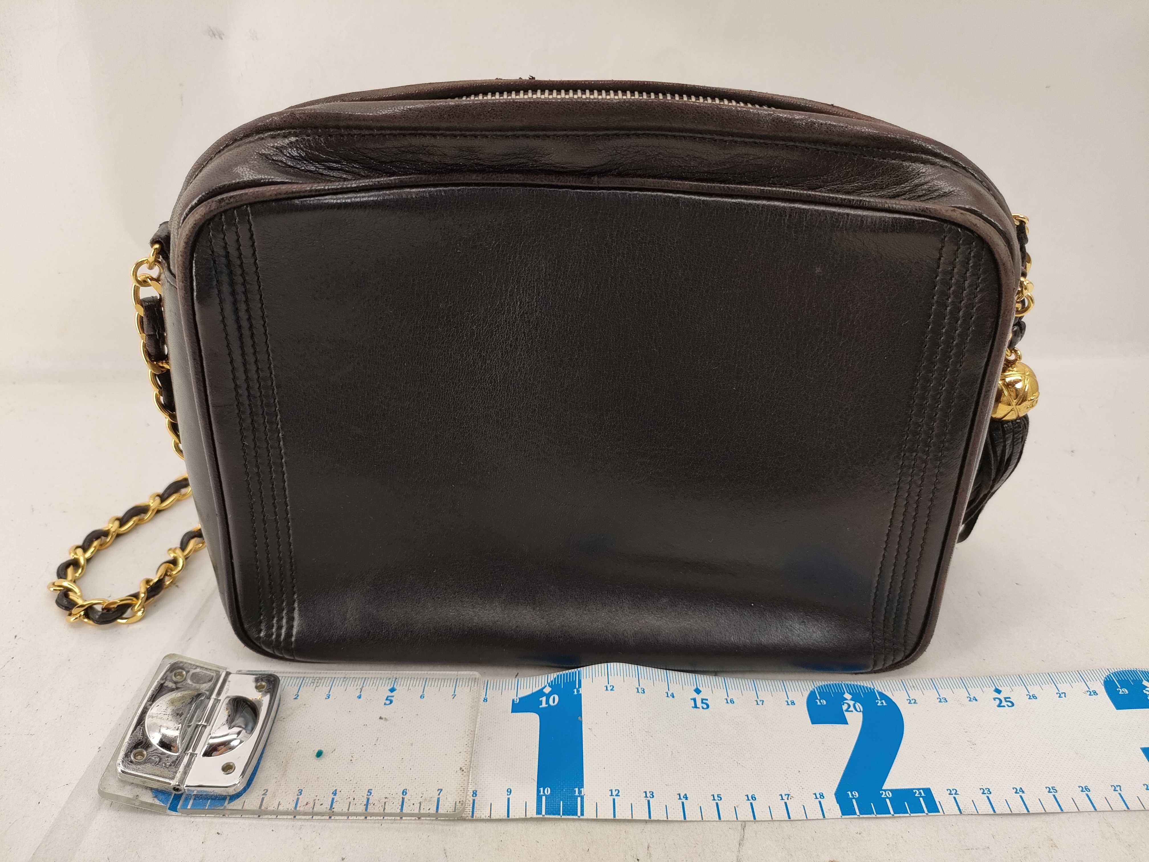 Calfskin Fringe Chain Shoulder Bag — view 2