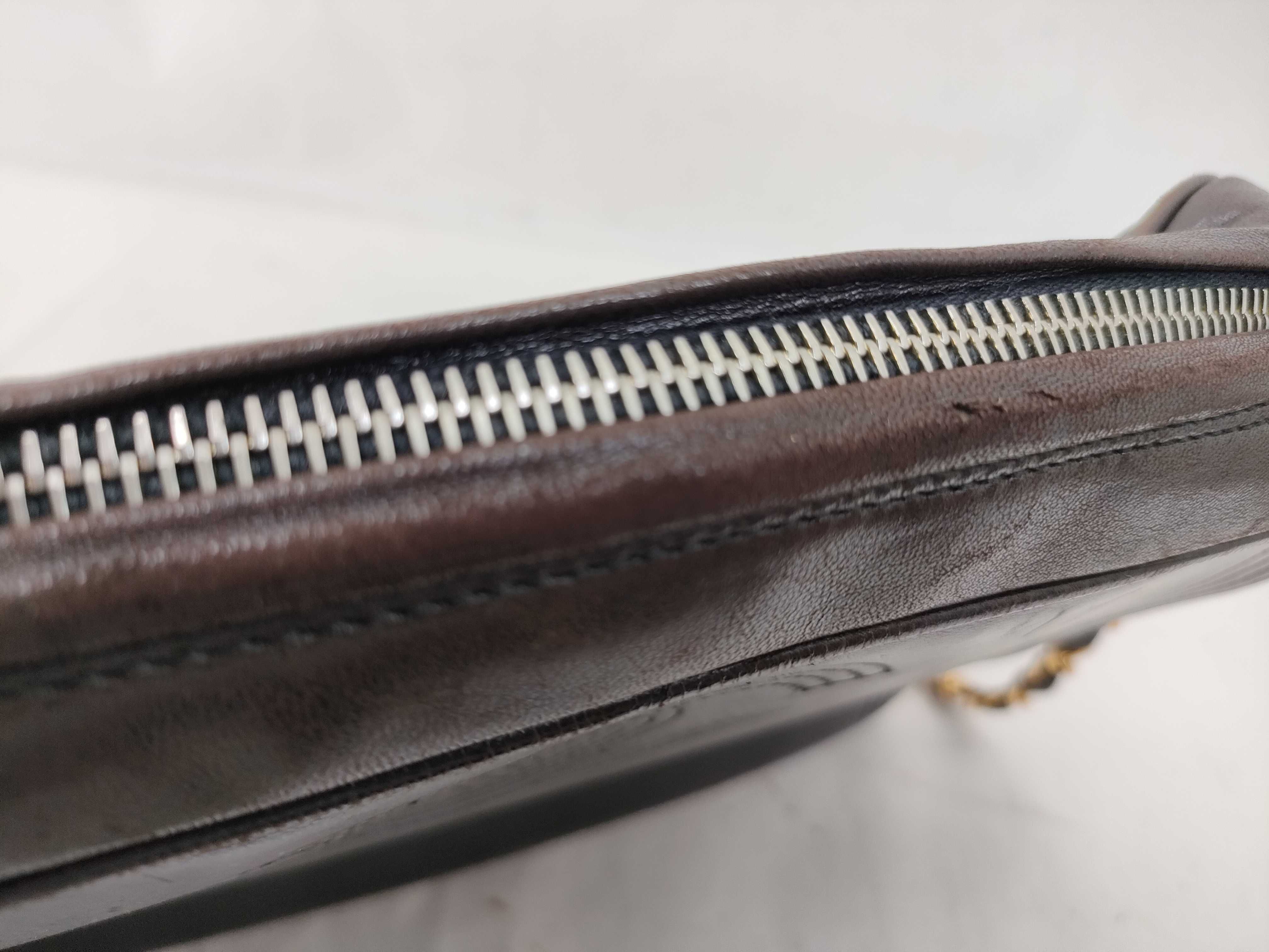 Calfskin Fringe Chain Shoulder Bag — view 8
