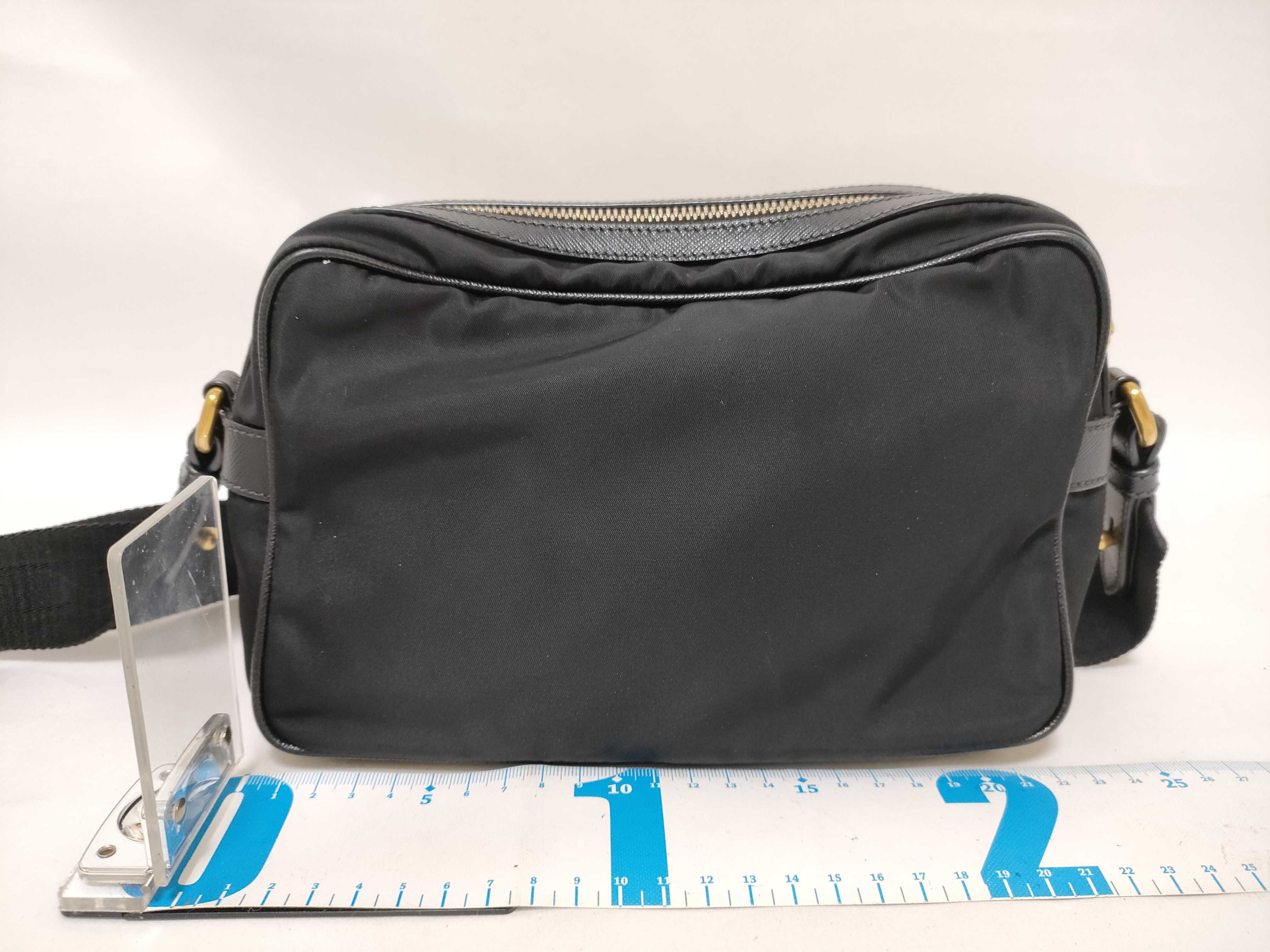 Nylon Shoulder Bag (Current Model, Saffiano Leather, 1BH089) — view 2