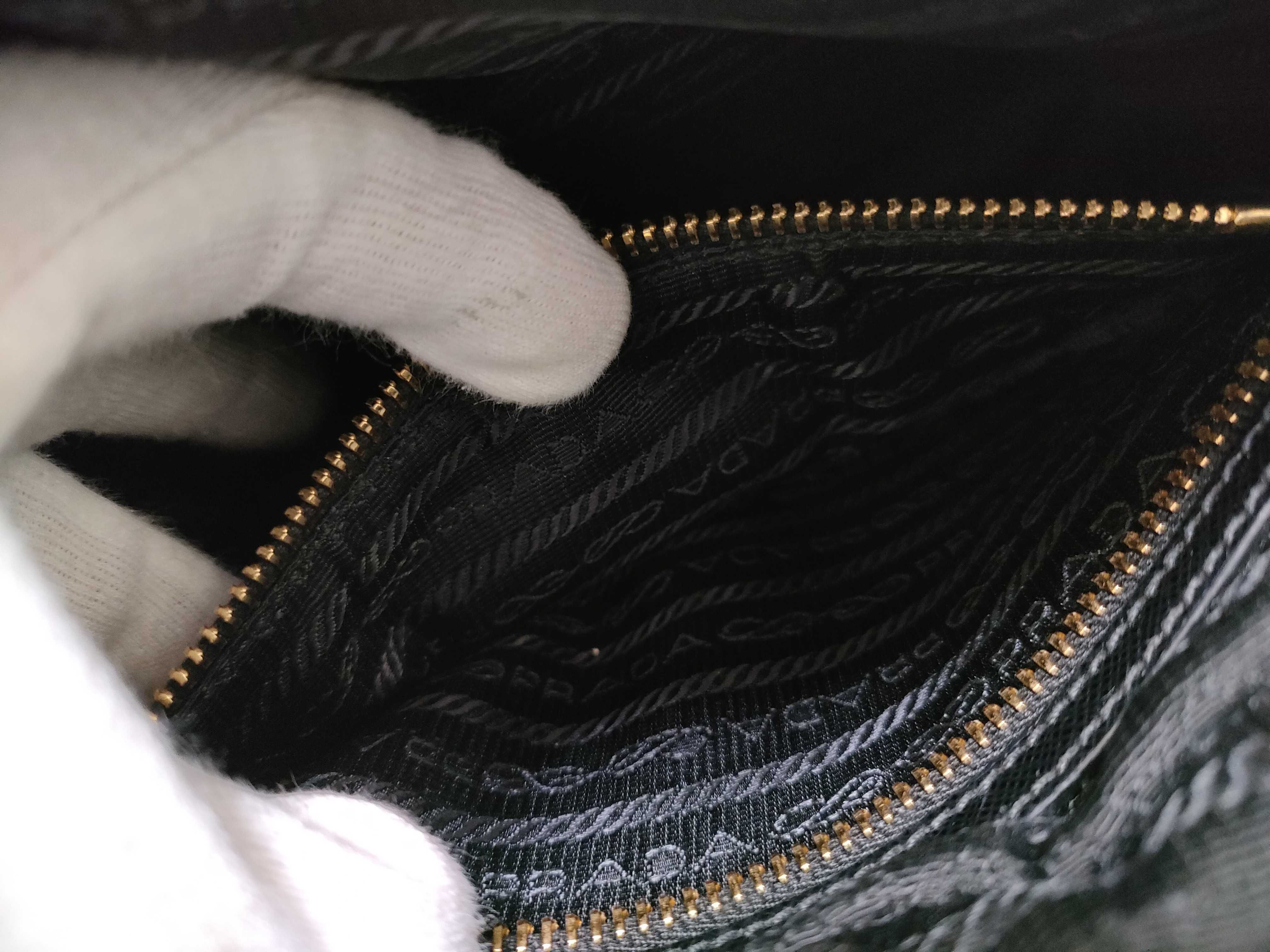 Nylon Shoulder Bag (Current Model, Saffiano Leather, 1BH089) — view 11