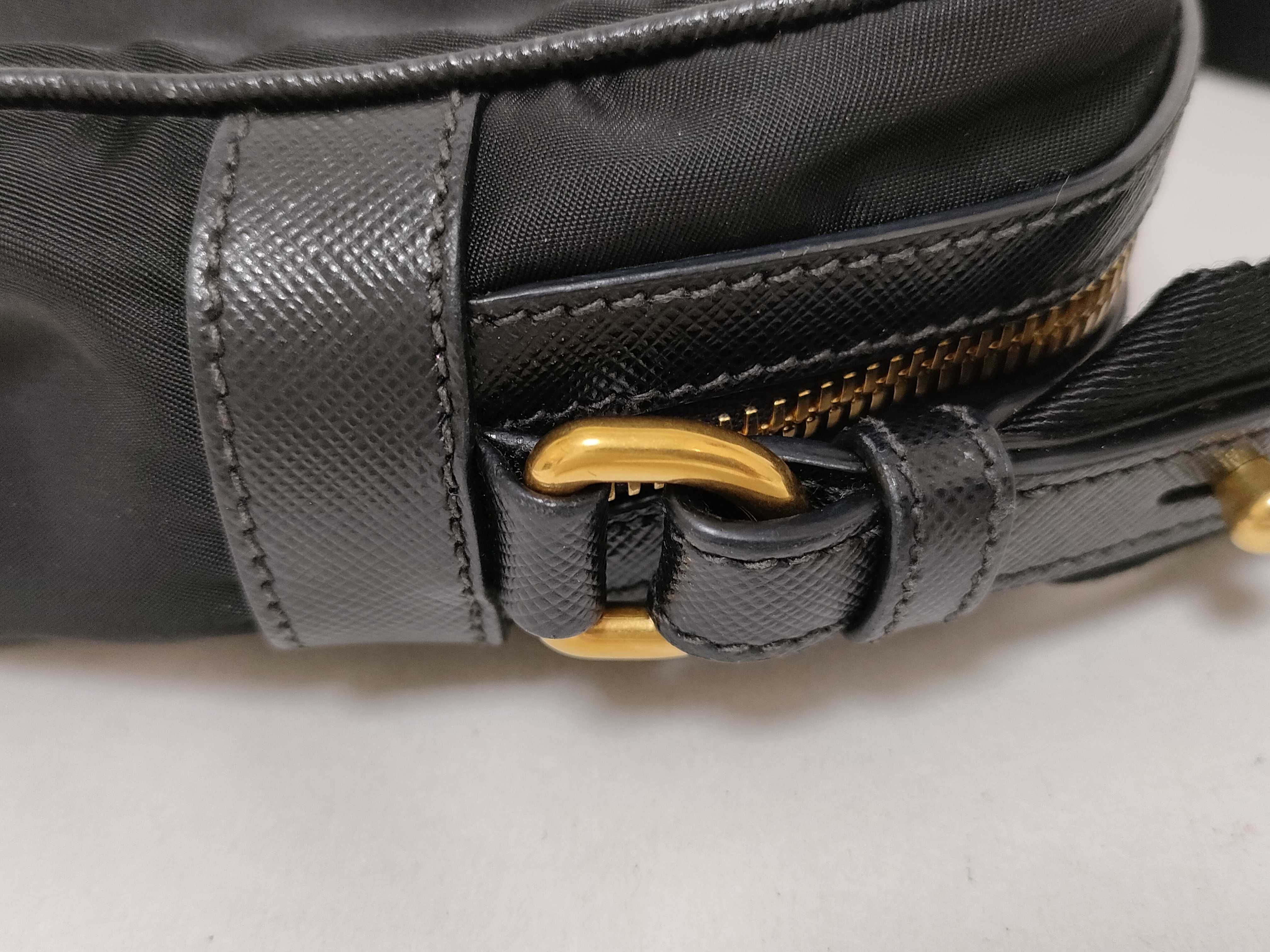 Nylon Shoulder Bag (Current Model, Saffiano Leather, 1BH089) — view 5