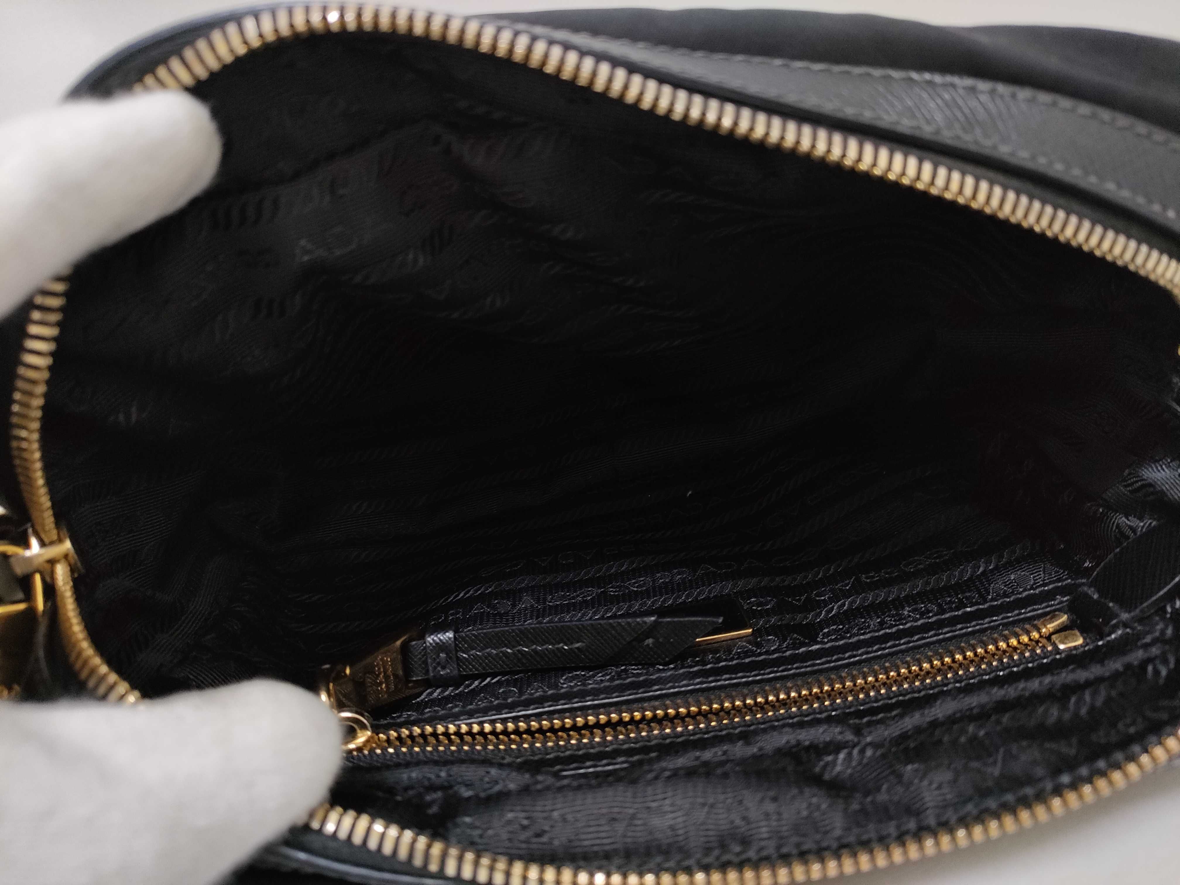 Nylon Shoulder Bag (Current Model, Saffiano Leather, 1BH089) — view 10