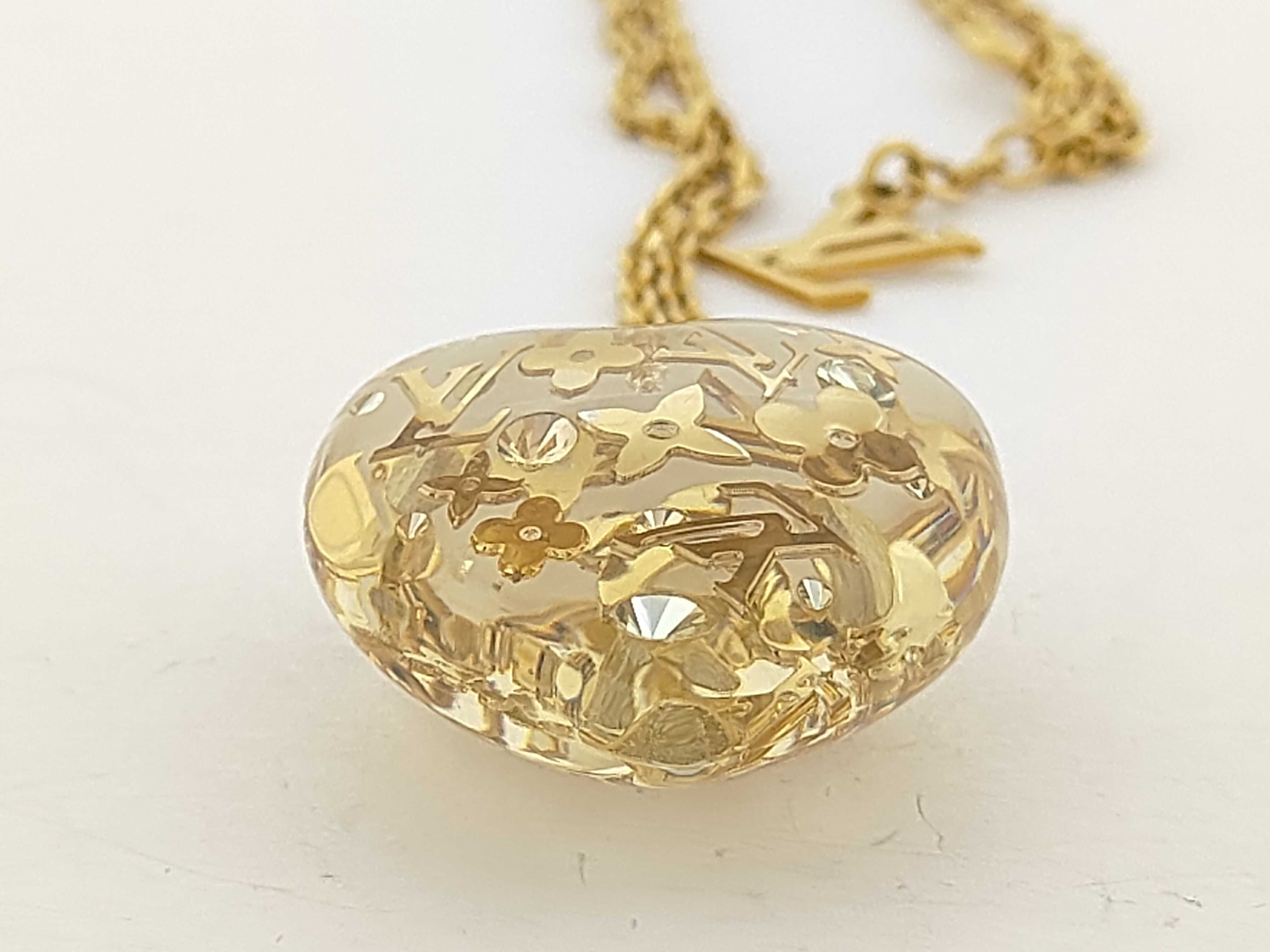 Monogram Louis Vuitton Necklace Inclusion Clear Necklace — view 4
