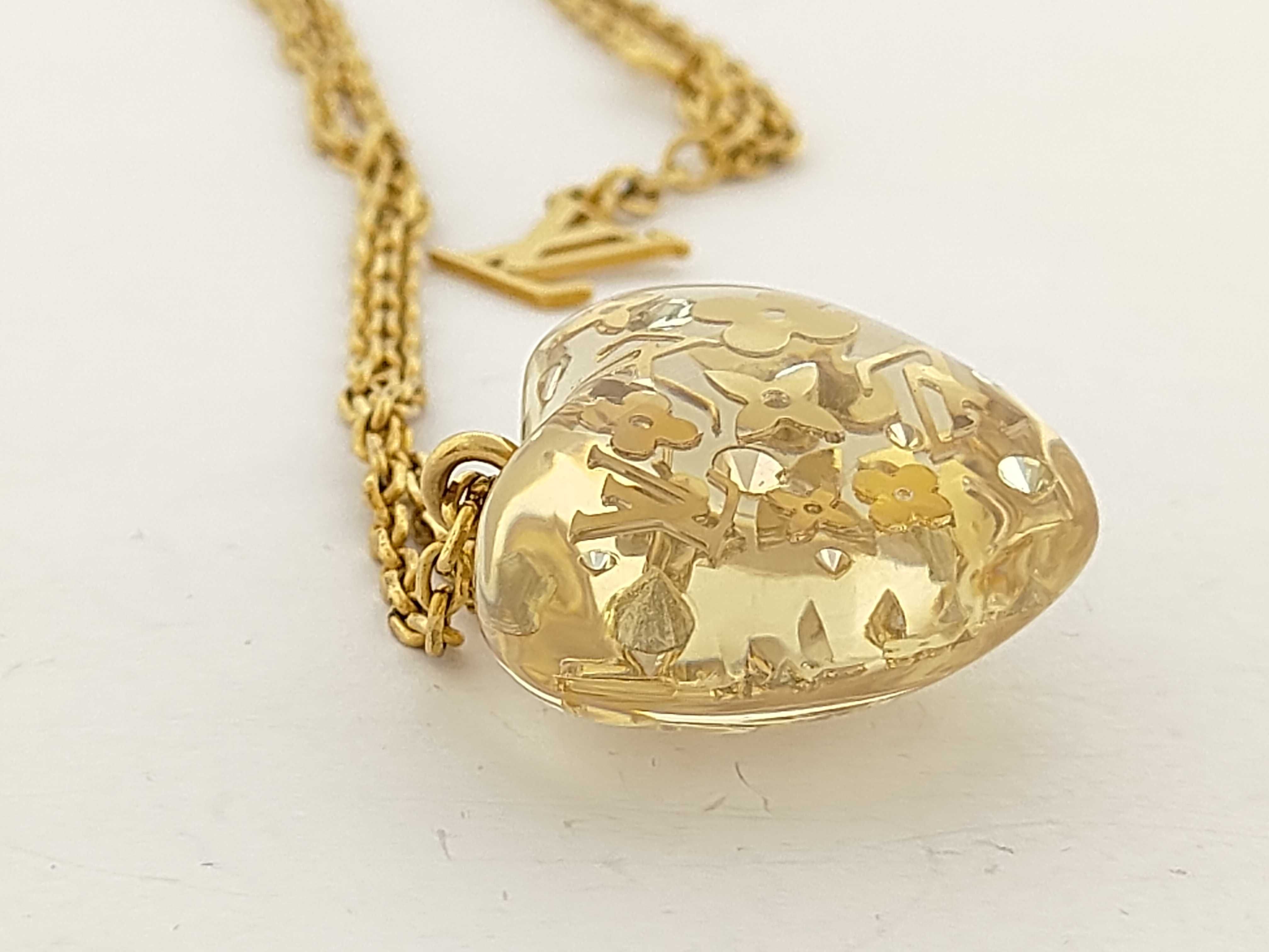 Monogram Louis Vuitton Necklace Inclusion Clear Necklace — view 5